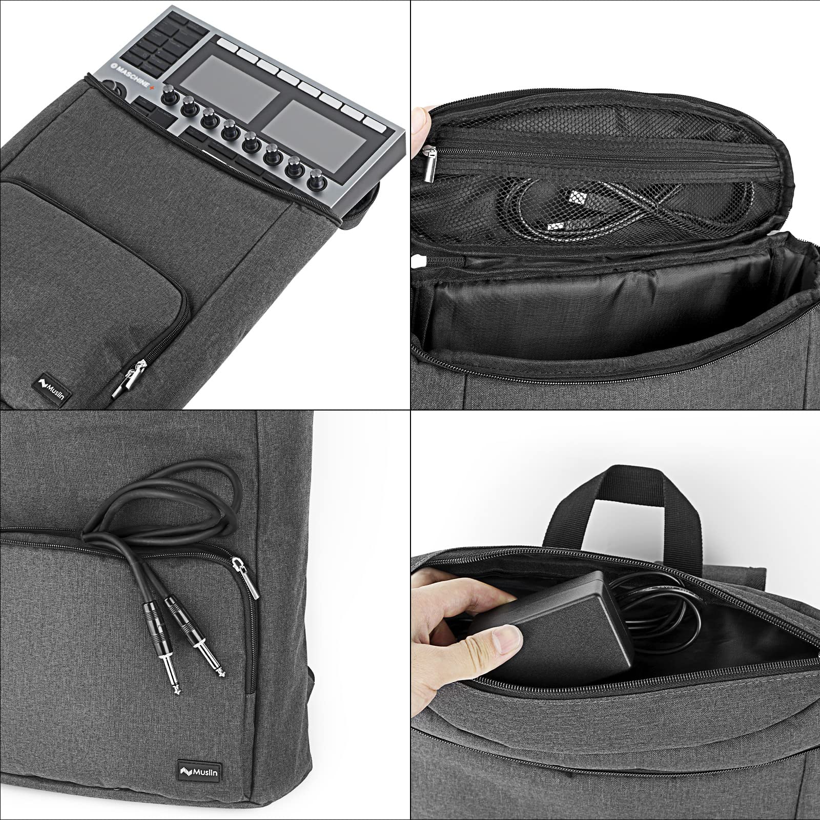 Audio Workstation Backpack Compatible with NI Maschine+,Ableton Push3,AKAI MPC One+,Line 6 Helix Stadiu,Elektron Tonverk, Launch Control XL MK3 Ultimate Protection for Device and Cover - Image 4