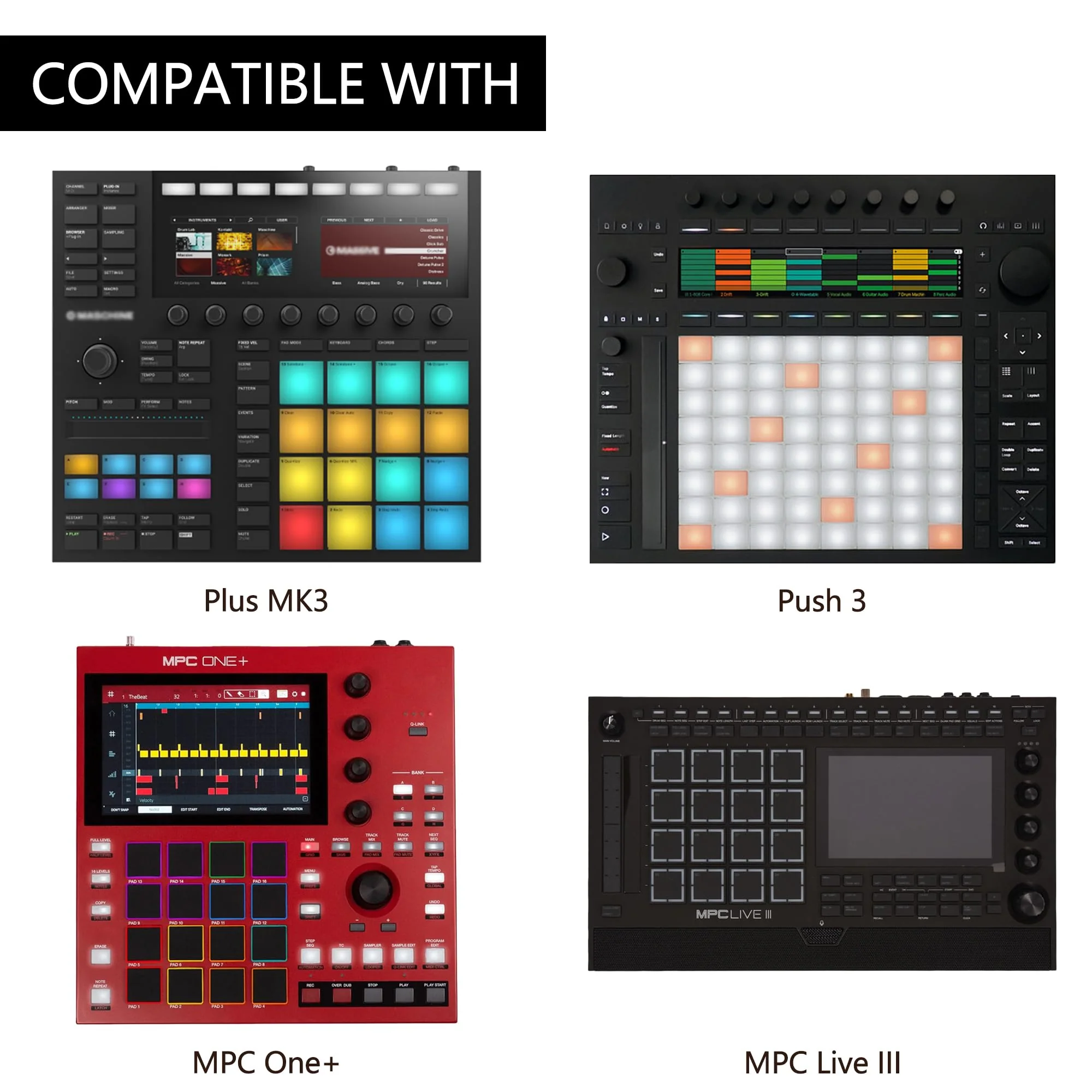 Audio Workstation Backpack Compatible with NI Maschine+,Ableton Push3,AKAI MPC One+,Line 6 Helix Stadiu,Elektron Tonverk, Launch Control XL MK3 Ultimate Protection for Device and Cover - Image 5