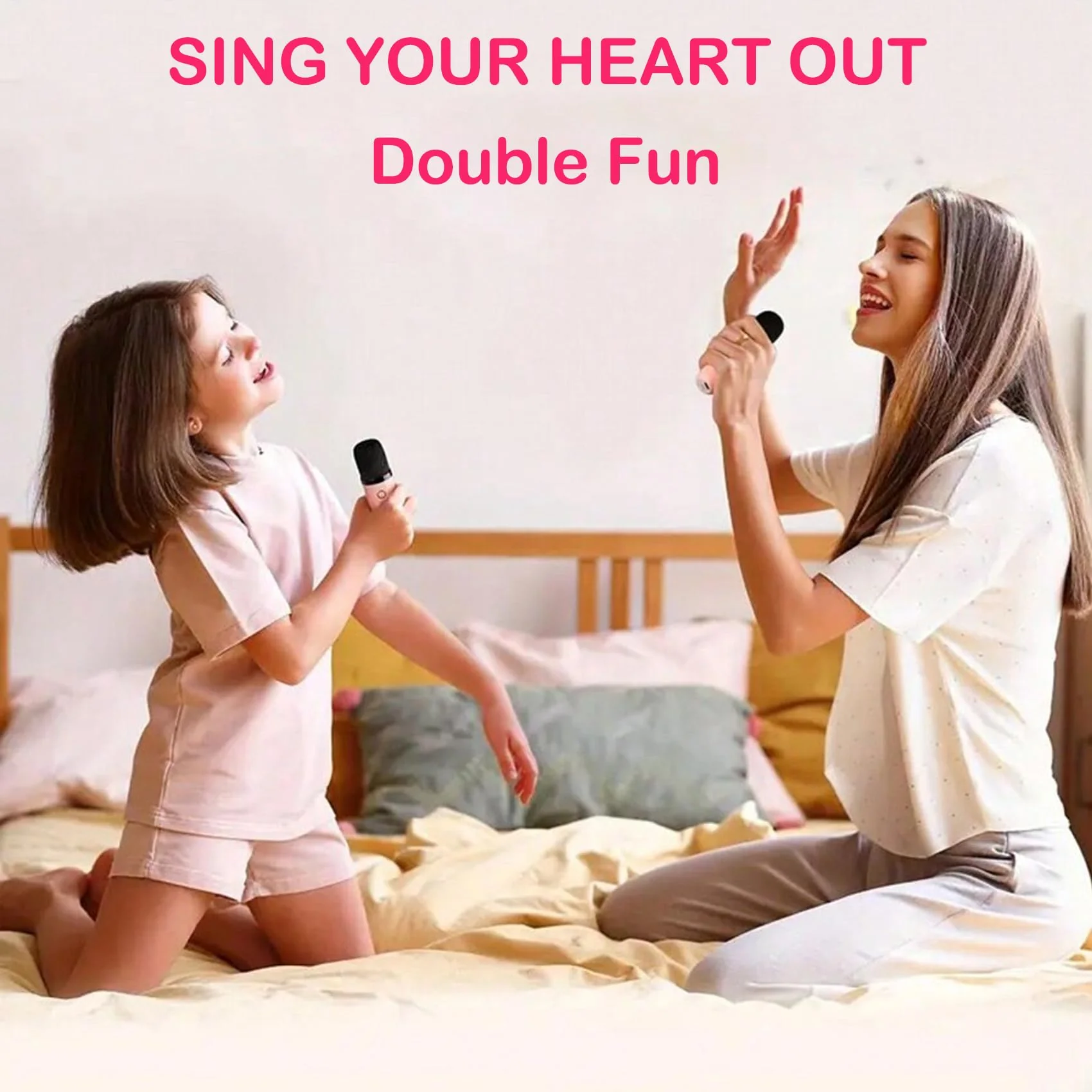 AUTENS Mini Karaoke Machine for Kids&Adults, Portable Bluetooth Karaoke Microphone Singing Speaker with 2 Mic and RGB Multi-Colors, Birthday Gifts Toys for All Smartphones, Family,Home Party - Image 6