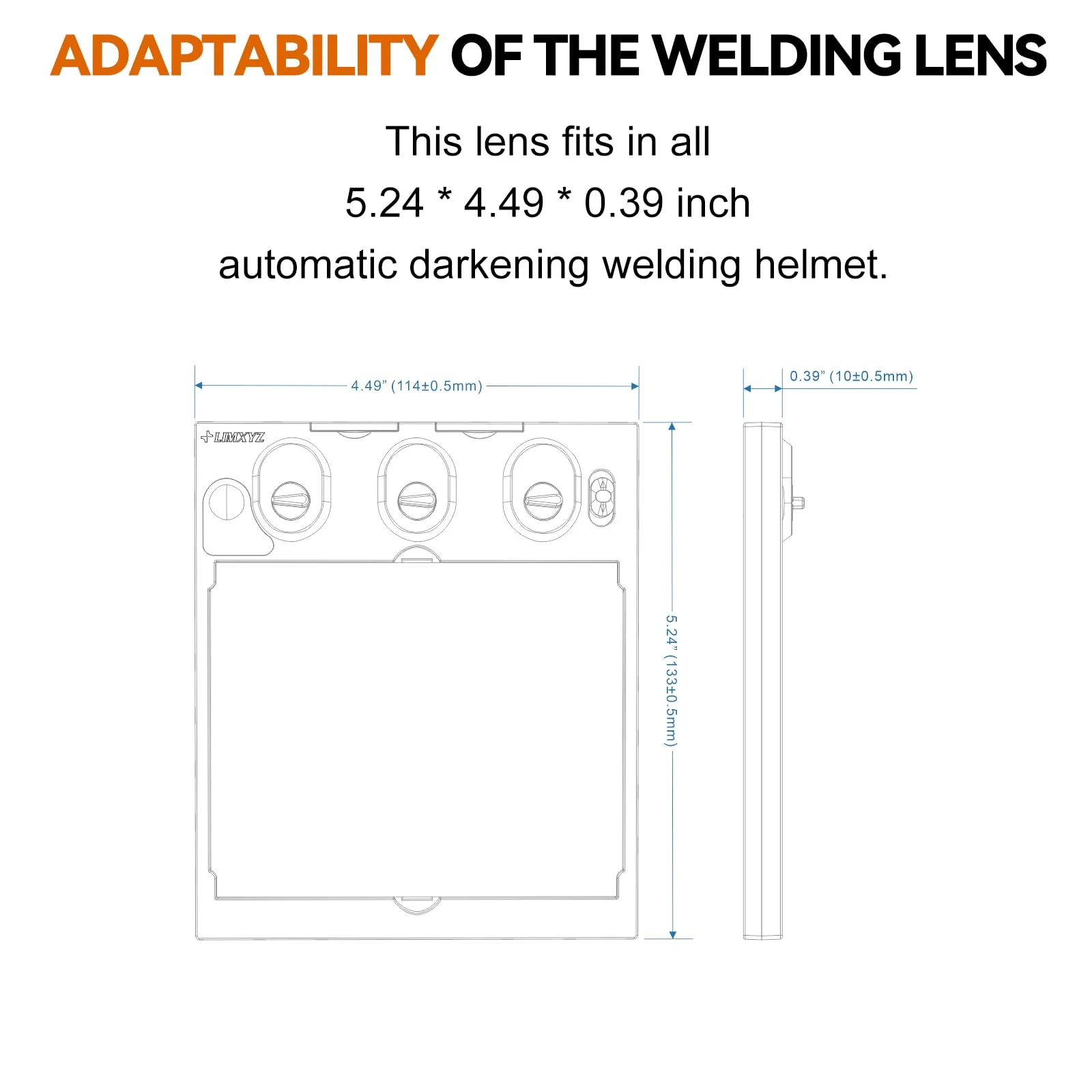 Auto Darkening Welding Lens True Color 5.24"x4.49" with 4 Arc Sensors, Adjustable Shade 4/9-13 for Welding Helmets/Hoods | Automatic Darkening Lens & Premium Welding Helmet Accessories L-001 - Image 3