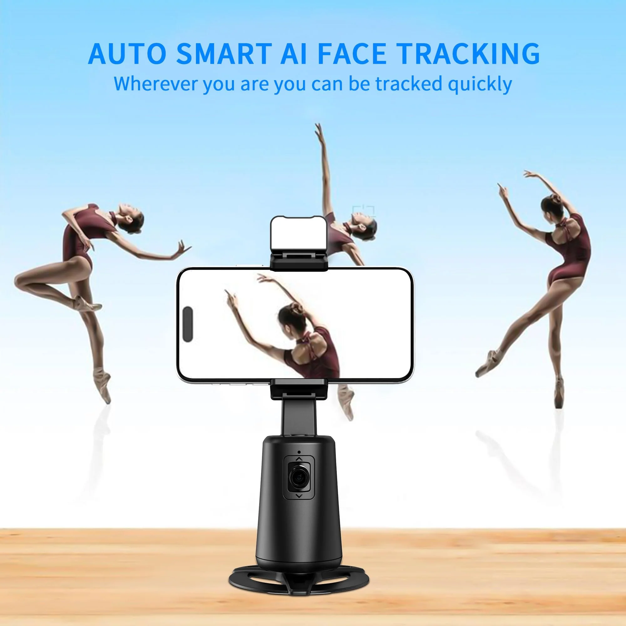 Auto Face Tracking Tripod 360° Rotation, 67" Tripod for iPhone Selfie Stick,Phone Tripod Stand Holder with Remote Gesture Control,No App, for Live Video Tiktok Live Vlog Streaming Video LY-US-A200+55S - Image 3