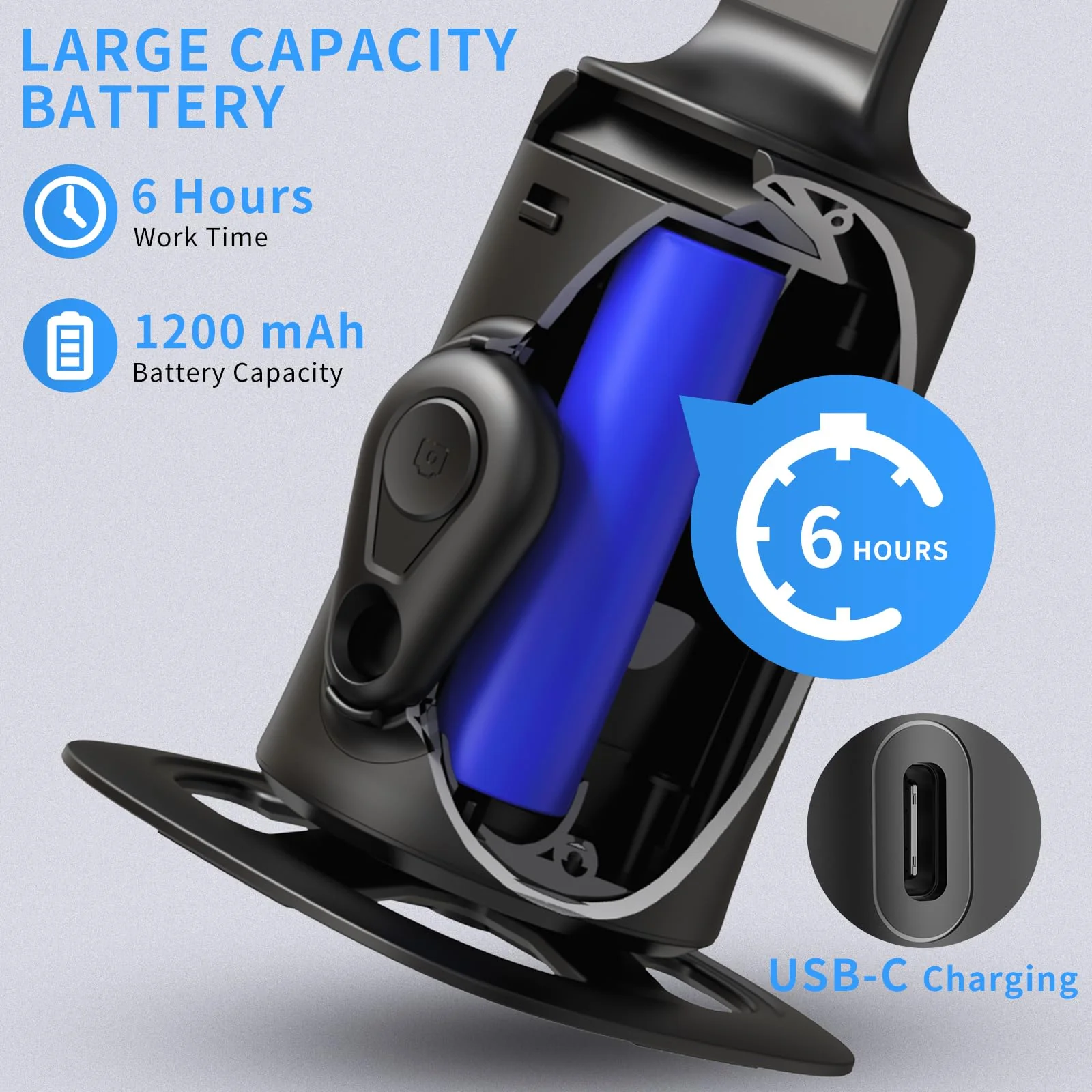 Auto Face Tracking Tripod 360° Rotation Phone Stand, No App, Face Body Phone Camera Stand with Remote and Gesture Control, Rechargeable Smart Shooting Stand with Light (Upgrade Edition) - Image 9