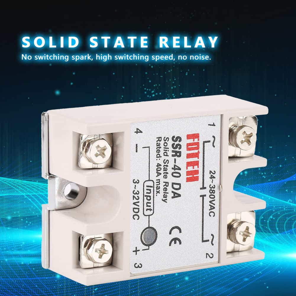 Auto modules de relay statique monophasé DC-AC SSR-40DA solid state relay 25a+relay a semi conducteur relay ssr 40a relay 5v 220v ssr relay statique solid state relay 25a solid state relay - Image 2