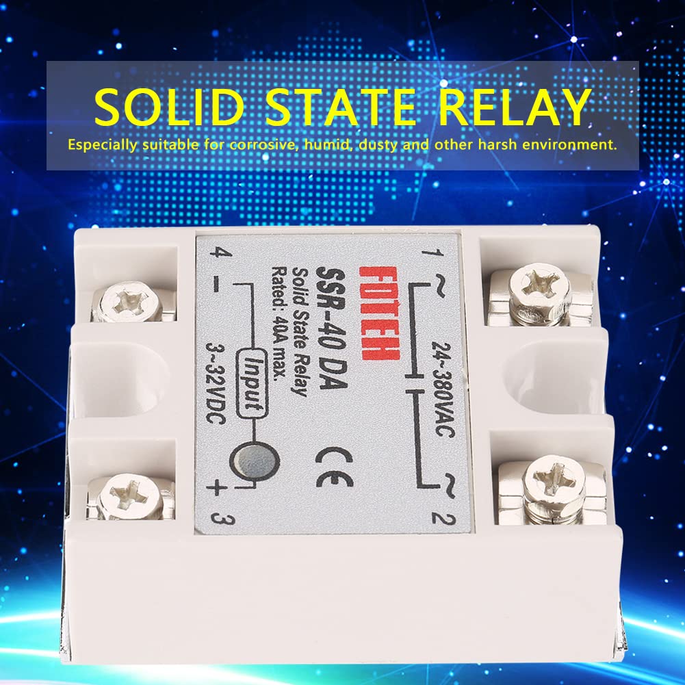 Auto modules de relay statique monophasé DC-AC SSR-40DA solid state relay 25a+relay a semi conducteur relay ssr 40a relay 5v 220v ssr relay statique solid state relay 25a solid state relay - Image 3