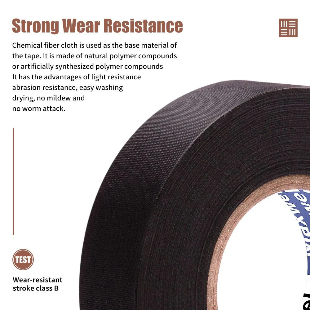Automotive Wiring Harness Cloth Tape - Maxwel VERSAF51217 Chemical Fiber Cloth High Temp Wire Harness Wrapping Tape for Auto Electrical Wrap, Protection, Insulation 19MM × 25M Pack of 1 Piece - Image 6