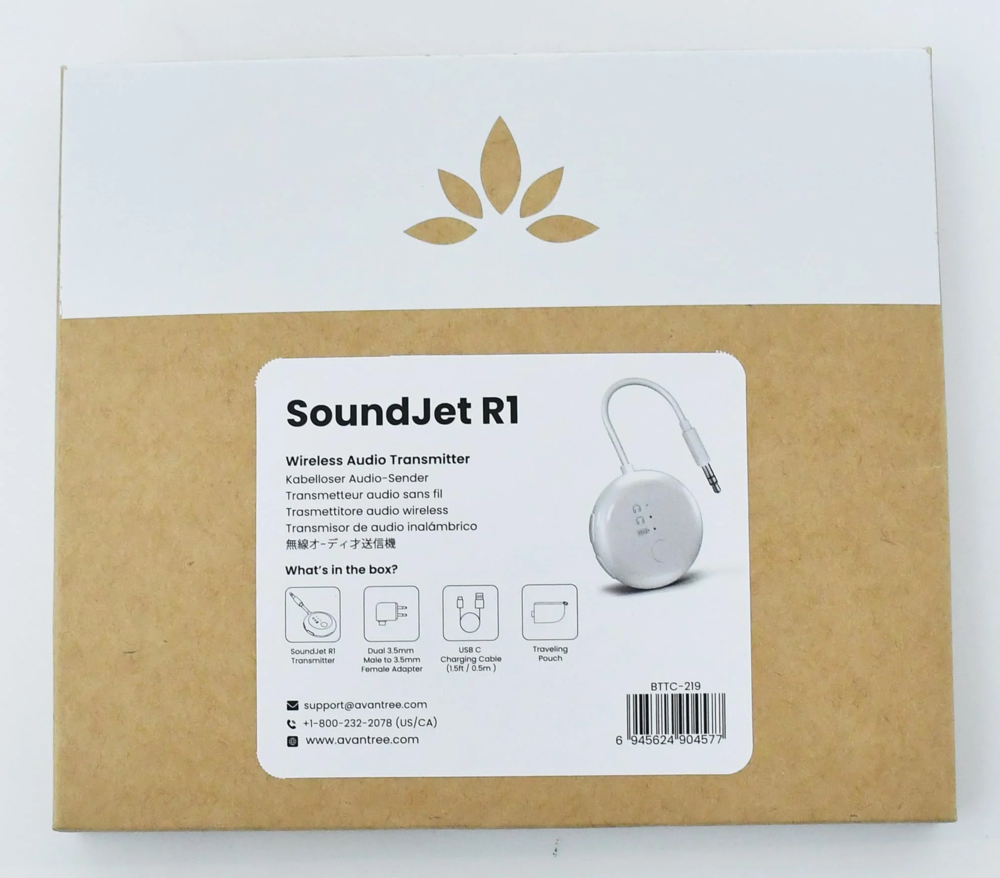 Avantree SoundJet R1 [2025 New] - Airplane Bluetooth 5.3 Adapter for up to 2 AirPods or Headphones with Low Latency and 20hr Playtime, Wireless Audio Transmitter for Flights, Travel, Gym, TV, Tablet White - With Dual Adapter - Image 8