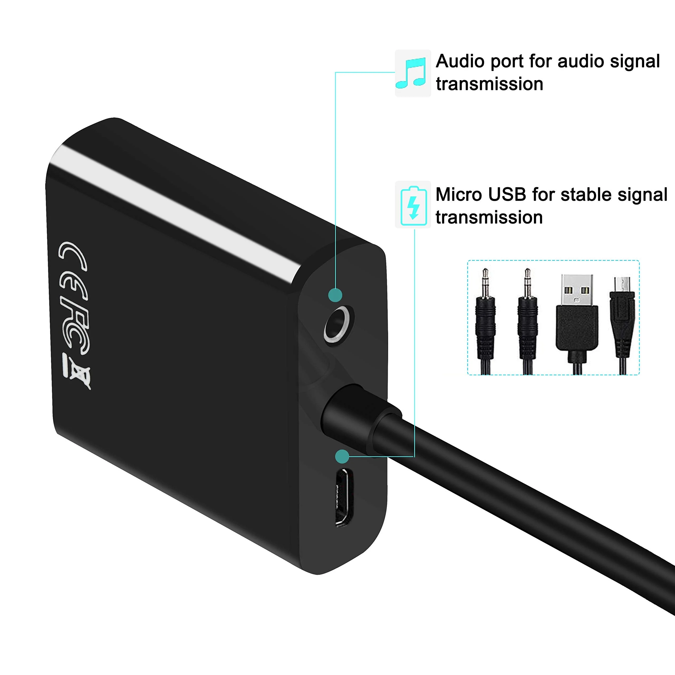 avedio links HDMI to VGA Adapter, Active HDMI to VGA Converter (Female to Female) with audio, Support HD 1080P@60Hz, TV Stick, Raspberry Pi, Laptop, Chromebook, Roku, Xbox (3.5mm Audio Cable Included) - Image 5