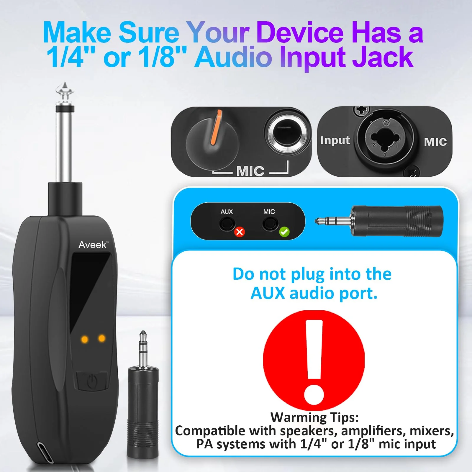 Aveek Wireless Microphone for Karaoke, Rechargeable Karaoke Microphone(Work 10hs), for Speaker, Karaoke Machine,Church, Speech, Wedding, Party Singing, Grey&Red, 2 Packs red&gray - Image 4