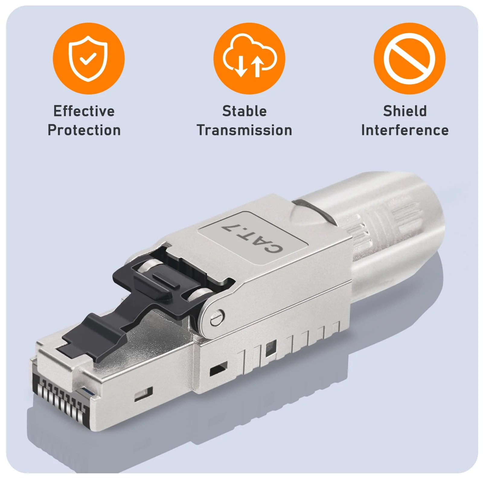 AVNSCNK Cat 7 Plug, RJ45 Connector Cat 7 NS-7 to Insulation Terminal (LSA) Gold-Plated Contacts, Network Plug Toolless, Crimping LAN 10 Gbps Connector for Patch Cable Installation Cable (Pack of 2) 2 pcs. - Image 7