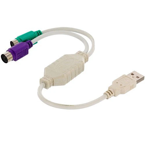 axGear USB Male to Dual PS/2 PS2 Female Cable Mouse Keyboard Adapter Converter