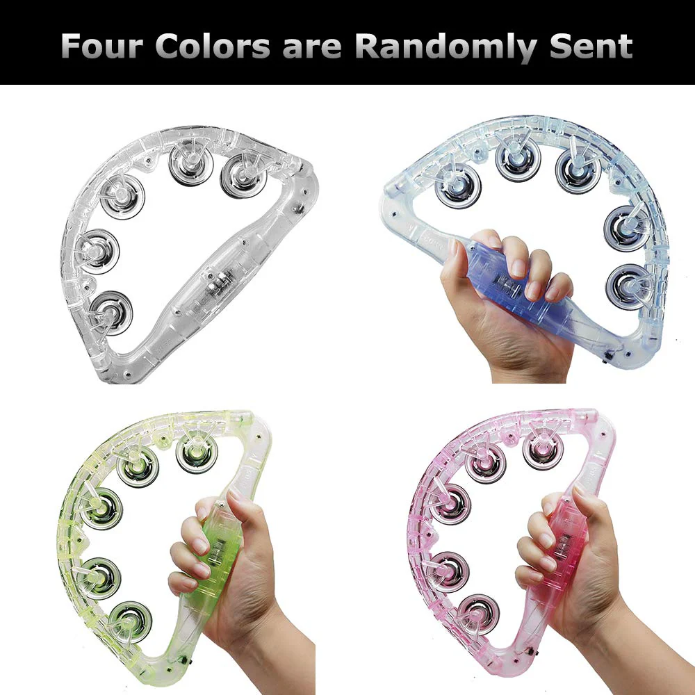 Aywewii LED Tambourine, Light Up Toys Handheld Musical Flashing Tamborine Autism Toys Party Supplies for Birthday Anniversaries Gifts for Kids Adults Teens 1 Pcs - Image 7