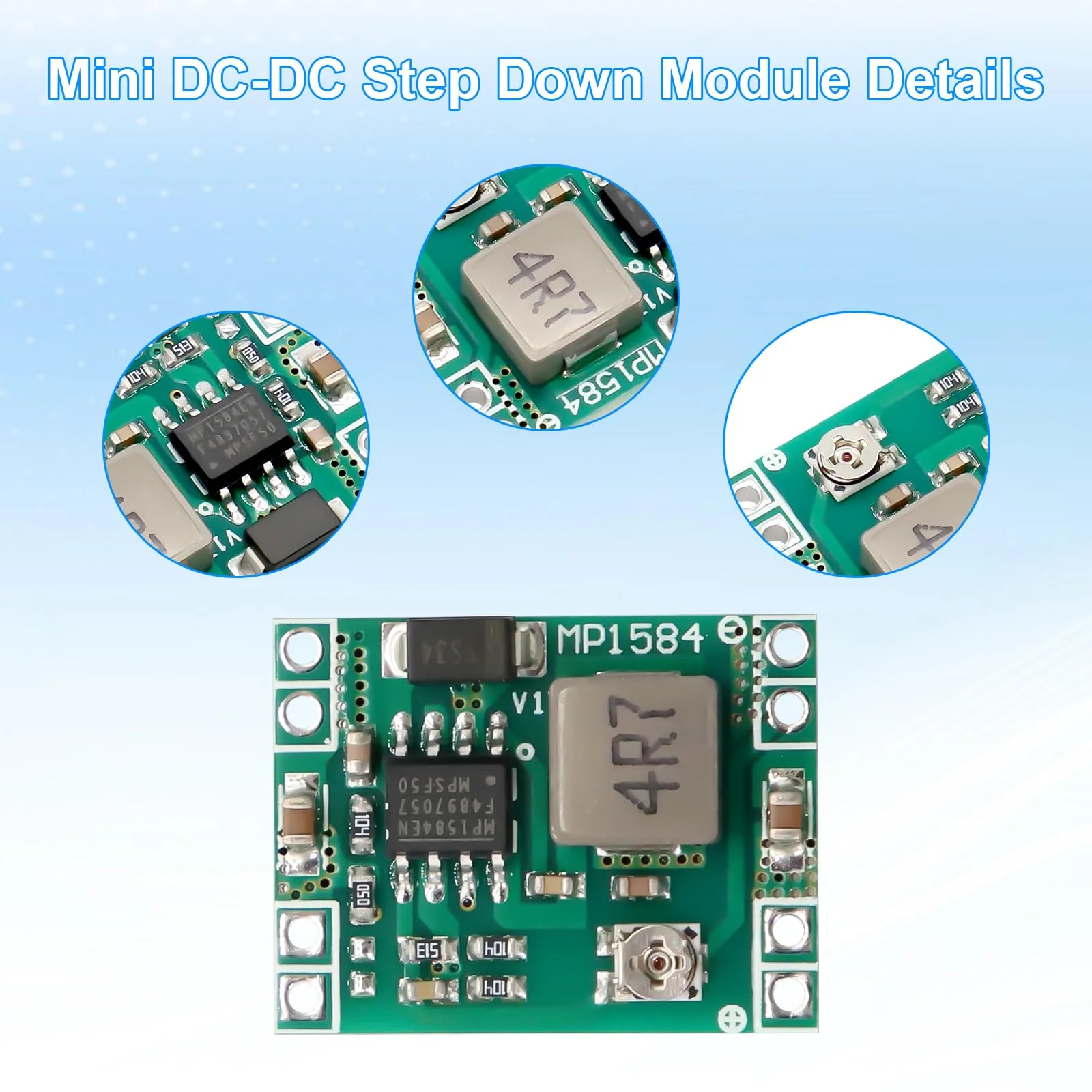 AYWHP MP1584EN Buck Converter DC-DC 3A Power Step Down Module Buck Converter 24V to 12V 9V 5V 3V for Arduino Pack of 10 - Image 3