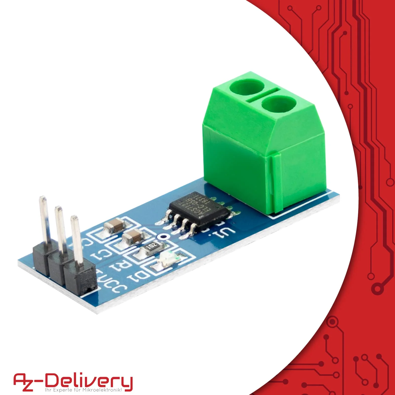 AZDelivery 3 x ACS712 20A Amp Current Sensor Range Module Current Sensor Compatible with Arduino - Image 5