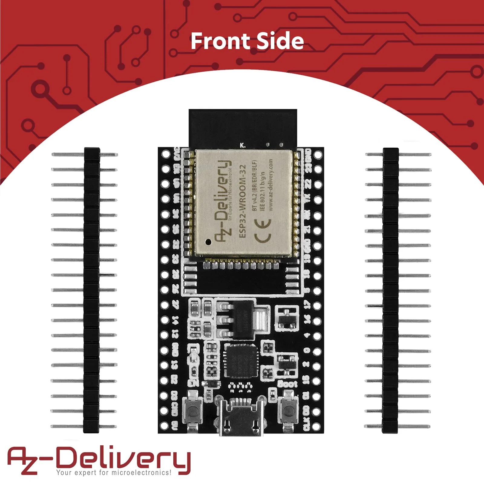 AZDelivery 5 x ESP32 Board Dev Kit C V4 NodeMCU WLAN WiFi Development Board Unsoldered Compatible with Arduino including E-Book! (Successor Module of ESP32 Dev Kit C) | ESP 32 by AZ Delivery ESP32 with CP2102 - Image 2
