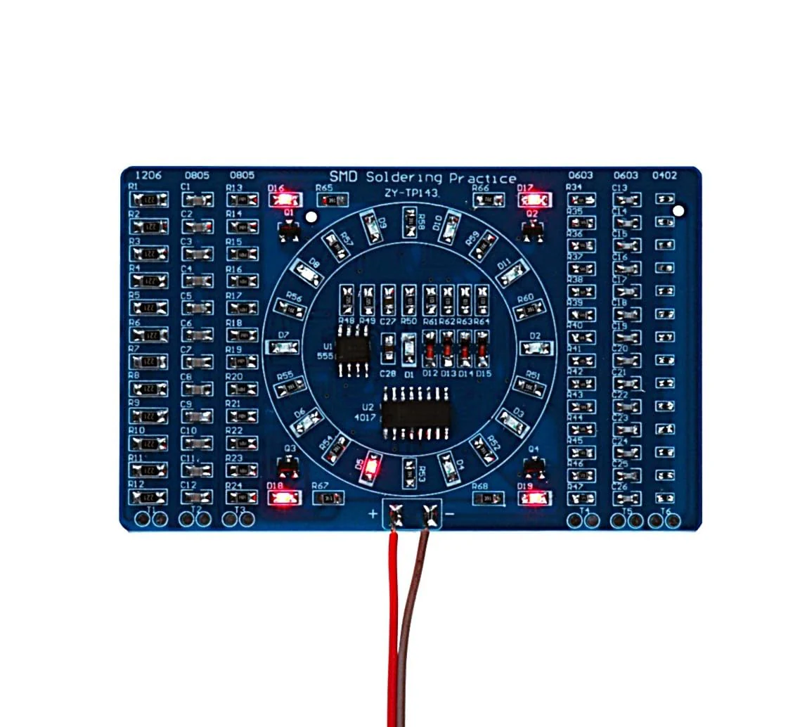 AZDelivery NE555 SMD Soldering Practice Board DIY Kit - LED Module for Soldering Learning, Set with Soldering Kit - Electronic Soldering Kit for Soldering Exercises