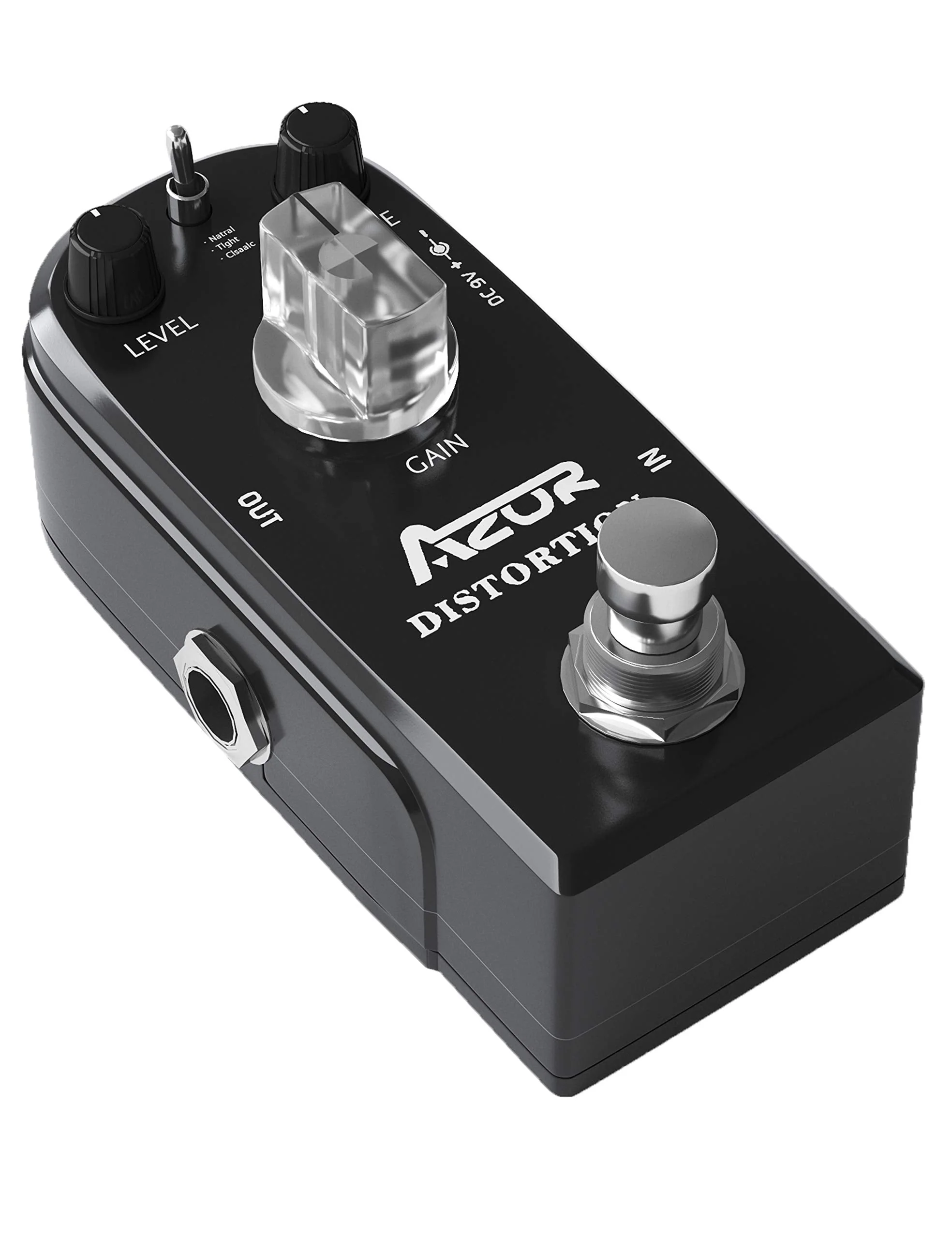 AZOR Distortion Guitar Effect Pedal 3 Modes Natural, Tight, Classic for Electric Guitar True Bypass AP-302 Black Distortion - Image 5