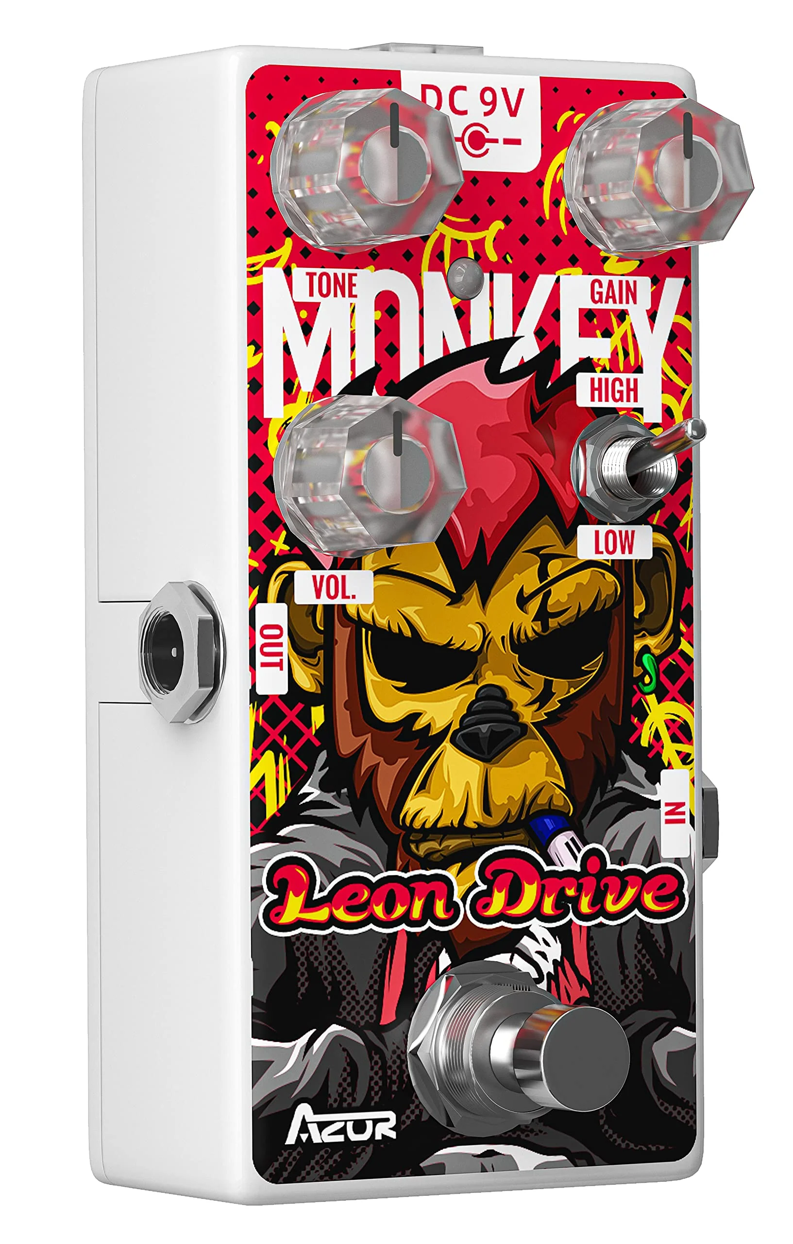 AZOR Leon Dirve Guitar Pedal, Mini Overdrive Analog Effect Pedal for Electric Guitar Pedalboard True Bypass AP503