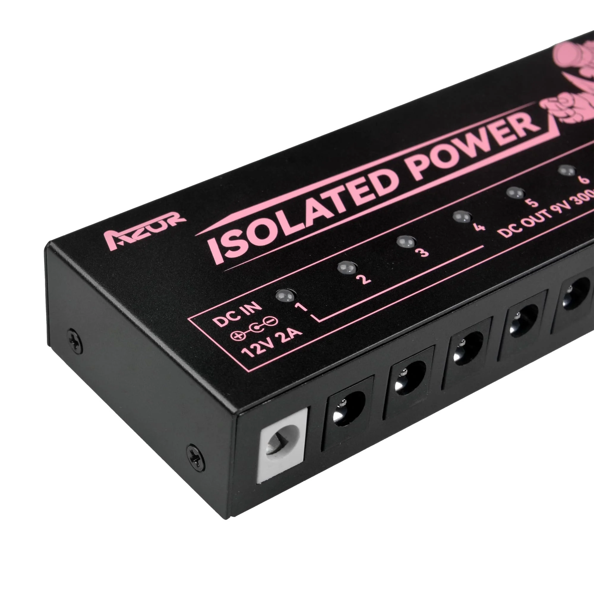 AZOR Professional 12v power supply for guitar pedals with 10 isolated Outputs - 9v power supply Compatible, Overcurrent Protection, low noise and Heat Dissipation - Image 5