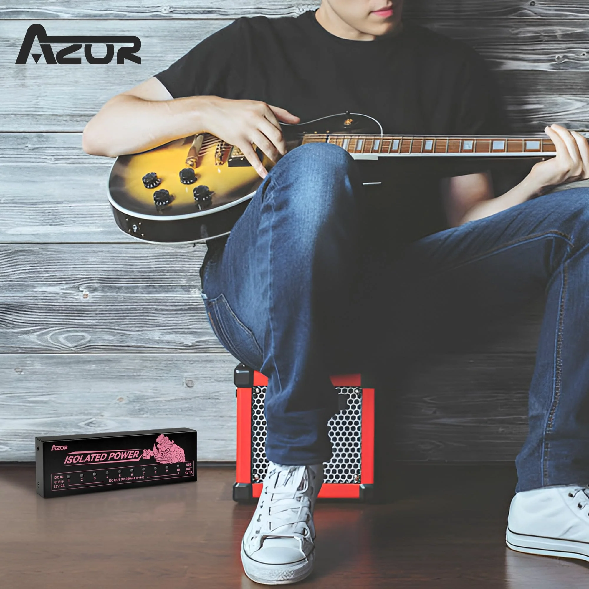 AZOR Professional 12v power supply for guitar pedals with 10 isolated Outputs - 9v power supply Compatible, Overcurrent Protection, low noise and Heat Dissipation - Image 6