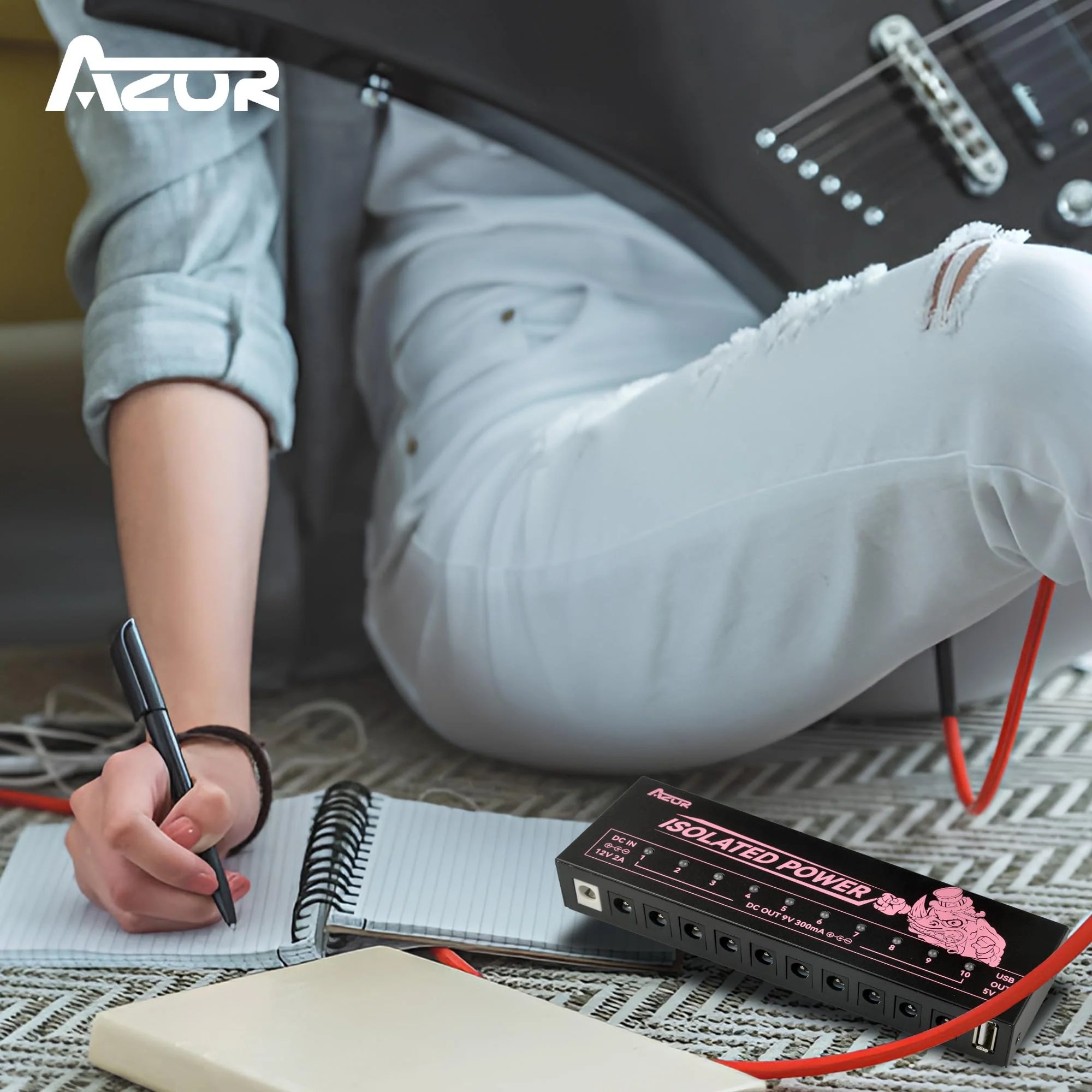 AZOR Professional 12v power supply for guitar pedals with 10 isolated Outputs - 9v power supply Compatible, Overcurrent Protection, low noise and Heat Dissipation - Image 7