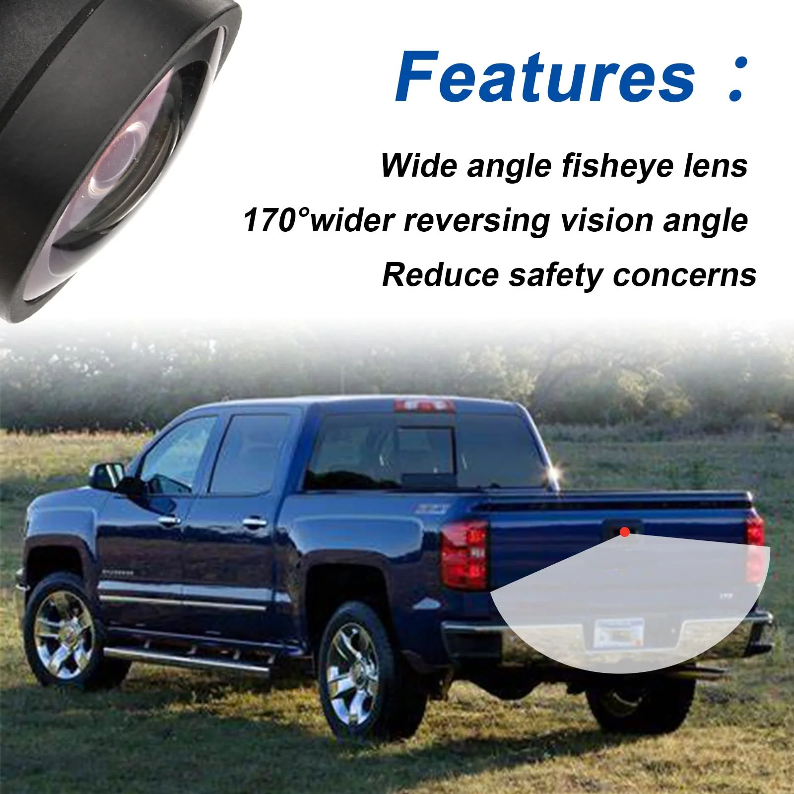 Backup Camera Rear View Camera Compatible with 2014 2015 Chevy Silverado Cheyenne GMC Sierra 1500 2500 HD 3500 HD Replaces # 22803702 23306741 - Image 3