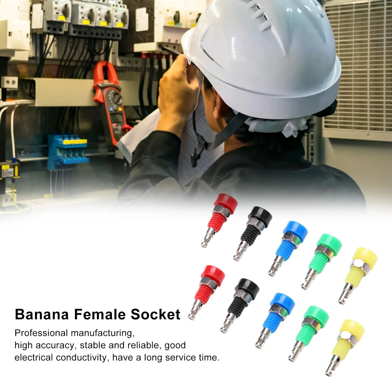 Banana Socket Jack, 10 Pieces 2 mm Banana Socket Banana Socket Connection Clamp Adapter, Banana Plug Socket Adapter Banana Plug Socket for Panel Mounting Banana Plug Socket Jack Connectors - Image 7