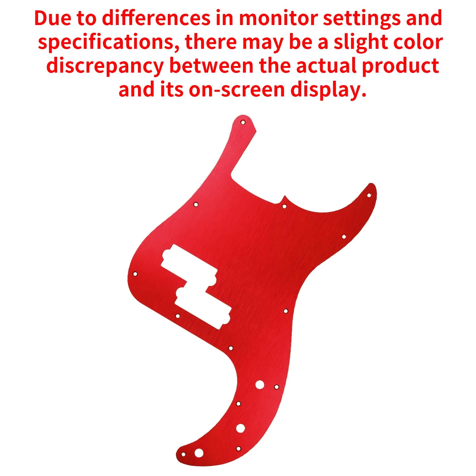 Banworks CNC Processed Aluminum Precision Bass Pickguard 1.5mm-Thick 1 Ply 13-Hole Straight Edge P Bass PB Scratch Plate for USA/Mexican Modern Style Fender Ultra Precision Bass JT/HB-10 Red Aluminum Red - Image 4