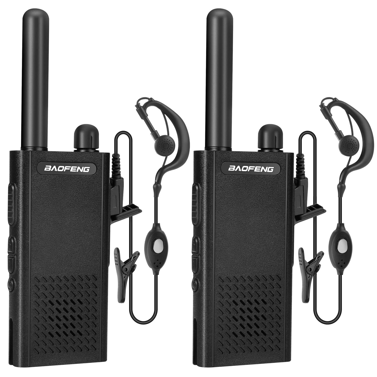 Baofeng T26 Walkie Talkies Long Range, Rechargeable Li-ion Battery 16 FRS Channel Two Way Radios with Earpieces for Adults, Handheld Mini Compact Walky Talky with Type-C Charging 2pack