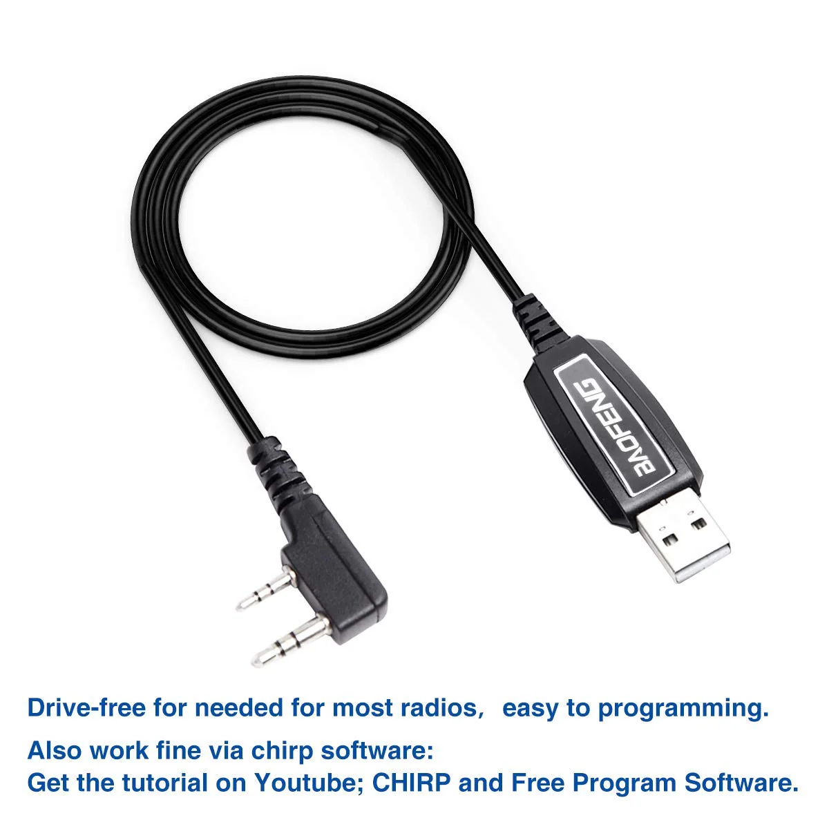 Baofeng USB Programming Cable PL2303 Support Chirp for GMRS Radio Two Way ham Portable radios: UV-5R,BF-F8HP, BF-888S,UV82HP,GT-3,UV-9S,BF-R3 (Black) - Image 8