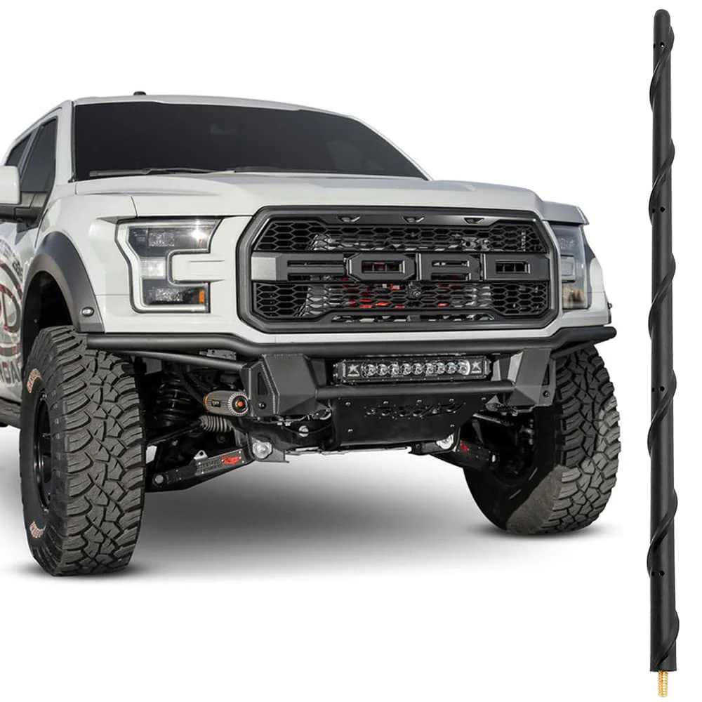 BASIKER 16 Inch Antenna for Ford F150 F250 F350 2009-2025 2026, Ford F150 Accessories, Truck Car F-150 F 150 Antenna Replacement for AM FM Reception Black - Compatible with Ford F150 F250 F350