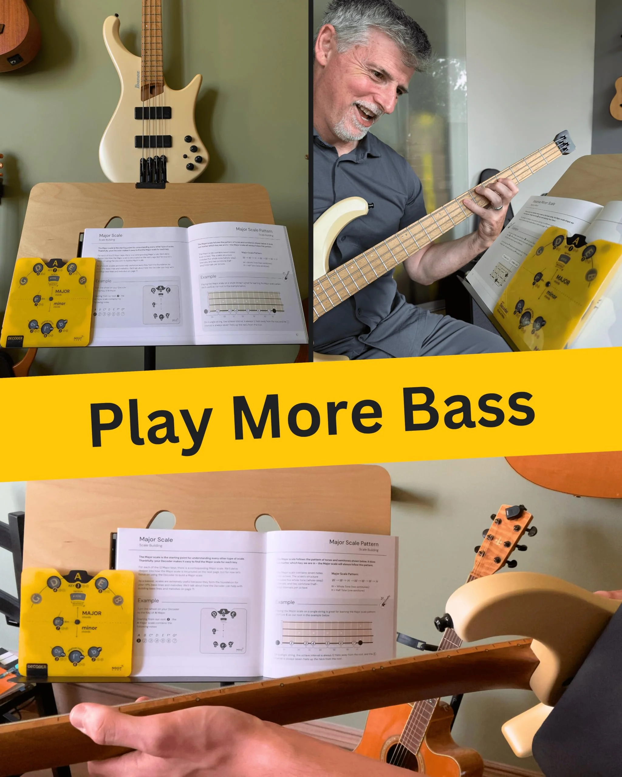 Bass Circle of Fifths Decoder Wheel + 78-Page Music Theory & Songwriting Guide β Color-Coded Bass Guitar Learning Tool for Chords, Keys, Scales & Progressions β Built Practice, Lessons & Gigs Bass Book - Image 3