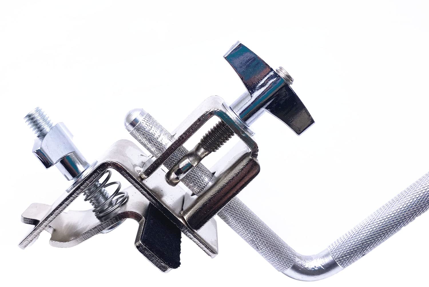 Bass Drum Cowbell Mount Holder Cowbell Clamp with 5" L- Arm Percussion Accessories For Bass Drum Hoop Installation - Image 2