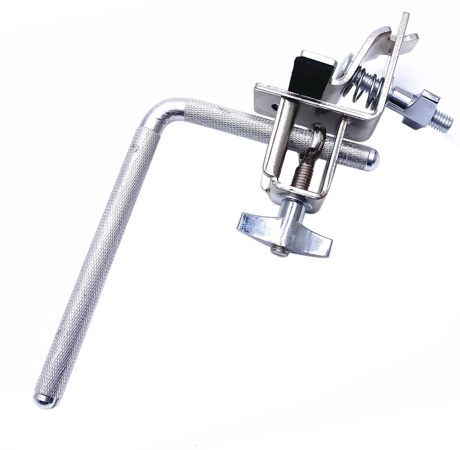 Bass Drum Cowbell Mount Holder Cowbell Clamp with 5" L- Arm Percussion Accessories For Bass Drum Hoop Installation - Image 3
