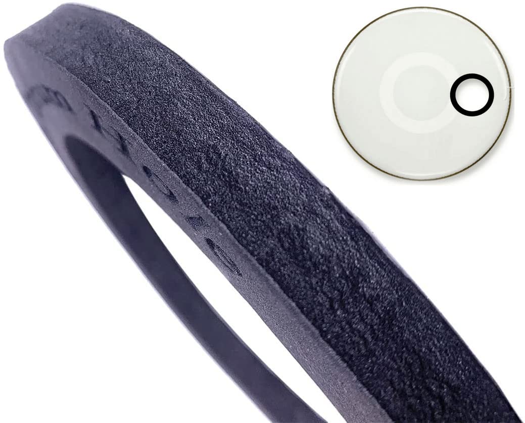 Bass Drum Port Hole Protector Ring for Enhances sound and Resonant Bass Drumhead - Foam Cushion (Black) Black - Image 4