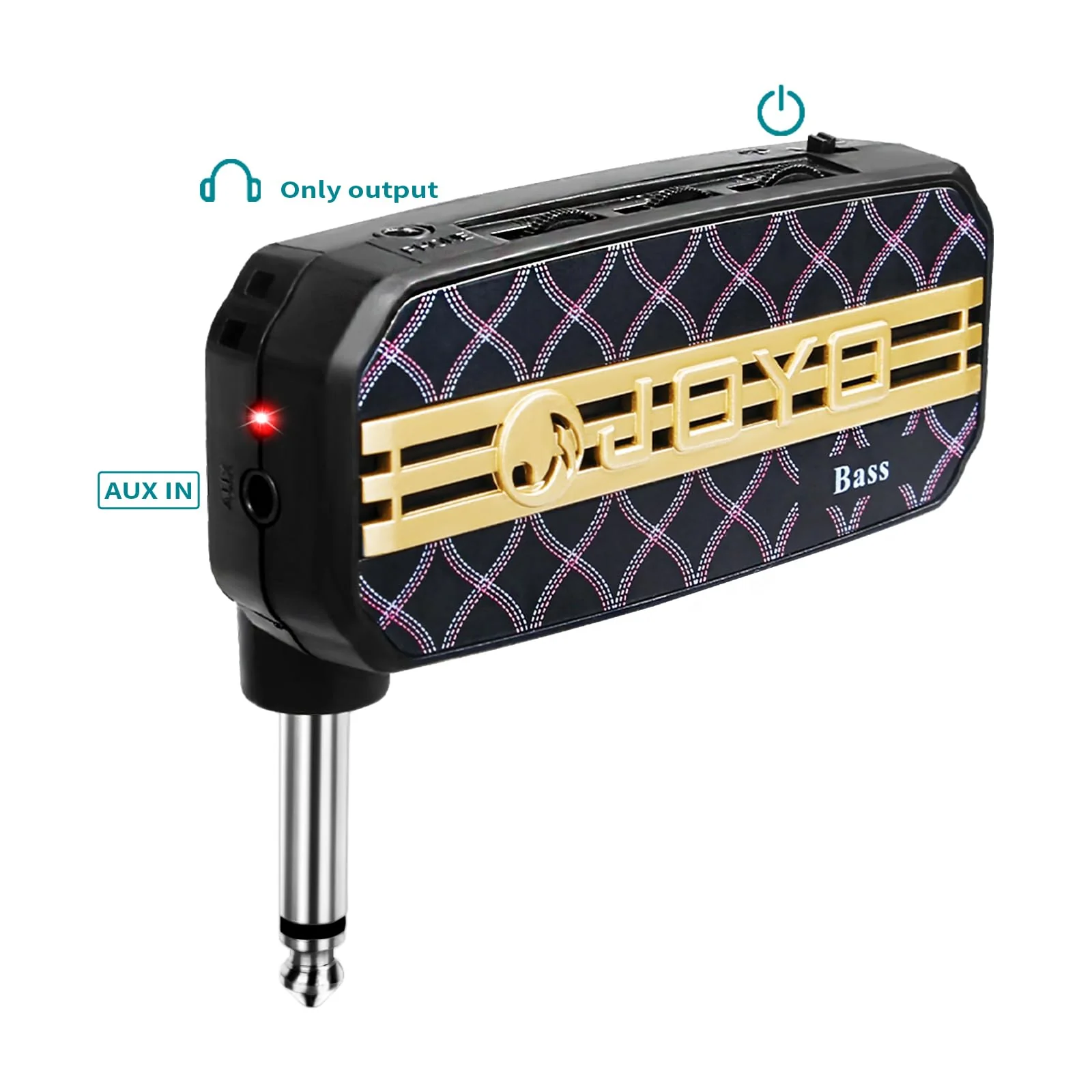 Bass Headphone Amp Mini Guitar Bassist Practice Amplifier with Aux in Portable (JA-03) - Image 2
