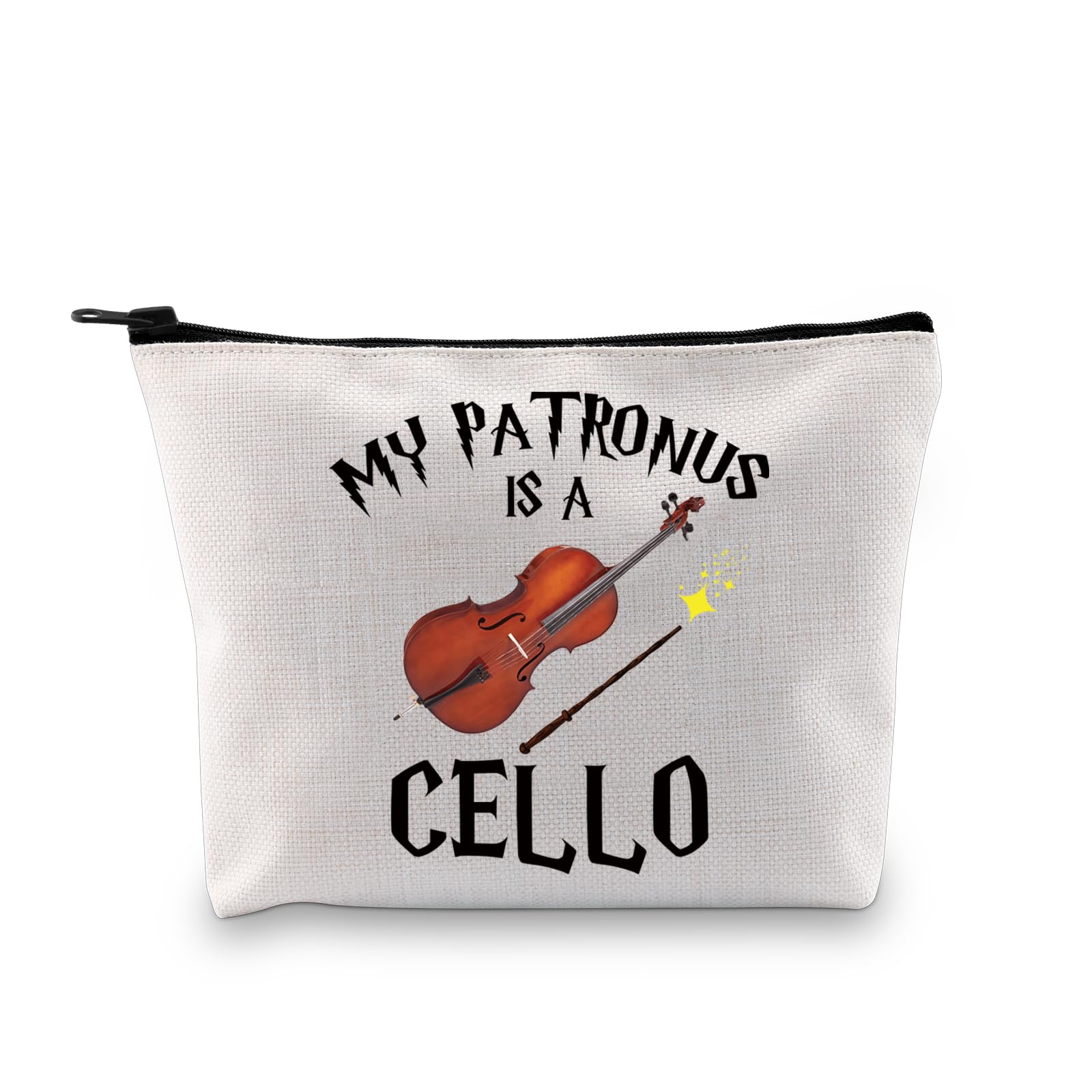 BDPWSS Funny Cello Gift Cello Player Gift Cellist Musician Gift Orchestra Cello Lover Gift My Patronus Is A Cello Makeup Bag (Patronus is cello bag), CB1-10015 Patronus is cello bag