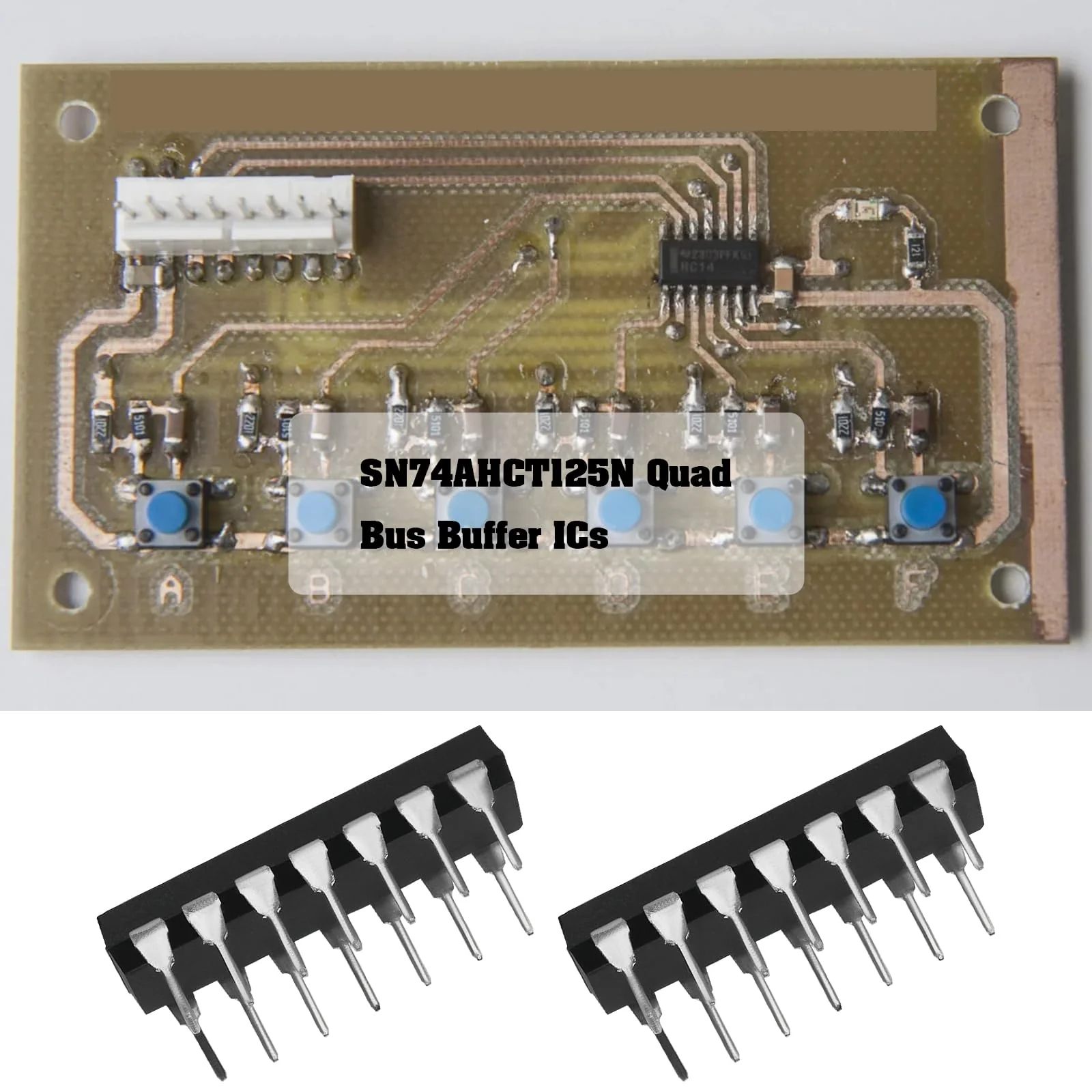 Be In Your Mind 5 Sets SN74AHCT125N Quad-Bus Buffer Chips with Three States and Sockets for Buffering Digital Circuits - Image 3