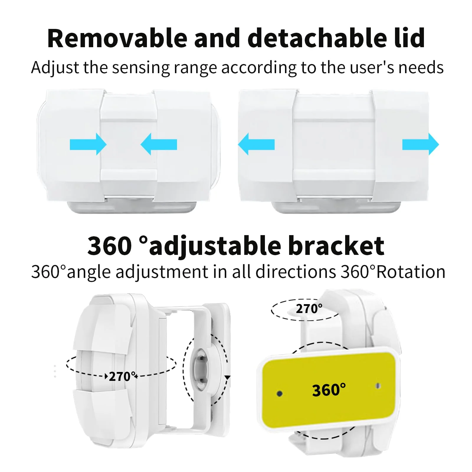 Bed Sensor Alarm and Fall Prevention for Elderly, Motion Sensor Alarm with 60 Melody/LED/5 Adjustable Volume Mode Dementia System , for Patients Seniors Elderly Monitoring at Home 2 Motion Sensors + 1 Receiver - Image 5