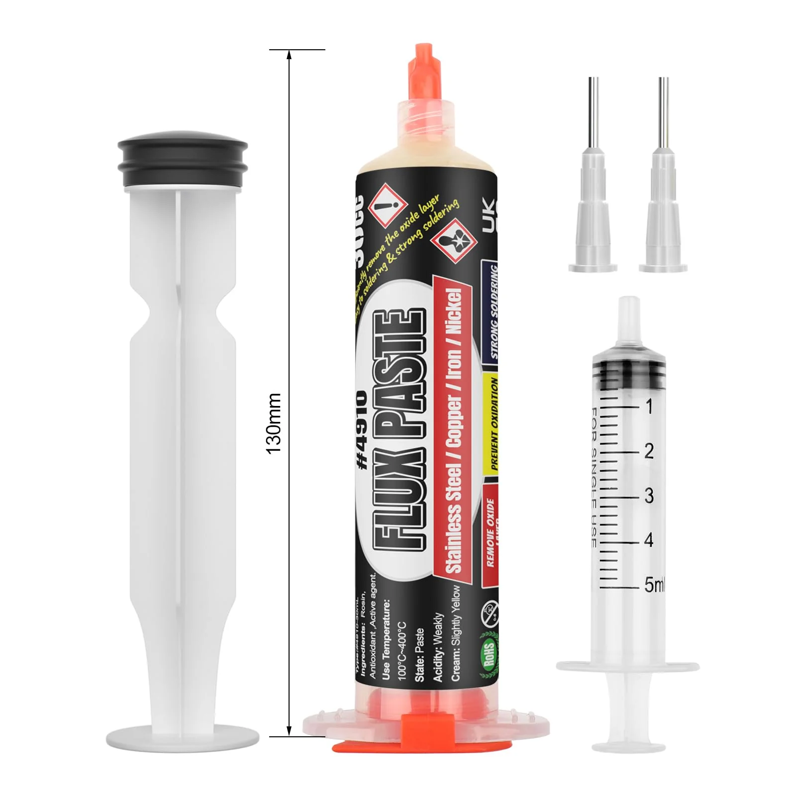 BEEYUIHF Stainless Steel Flux Paste Soldering, 30 ml Multifunctional Metal Soldering Paste Flux for Battery, Nickel, Copper, Nickel, Galvanized Sheet, Solder Flux Paste #4910 - Image 7