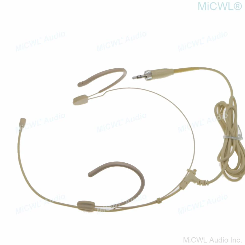 Beige SL6 Strong Cable Ear Hanging Headset Microphone for Sennheiser EW G3 G4 BeltPack Wireless System Omnidirectional Head Mic - Image 5