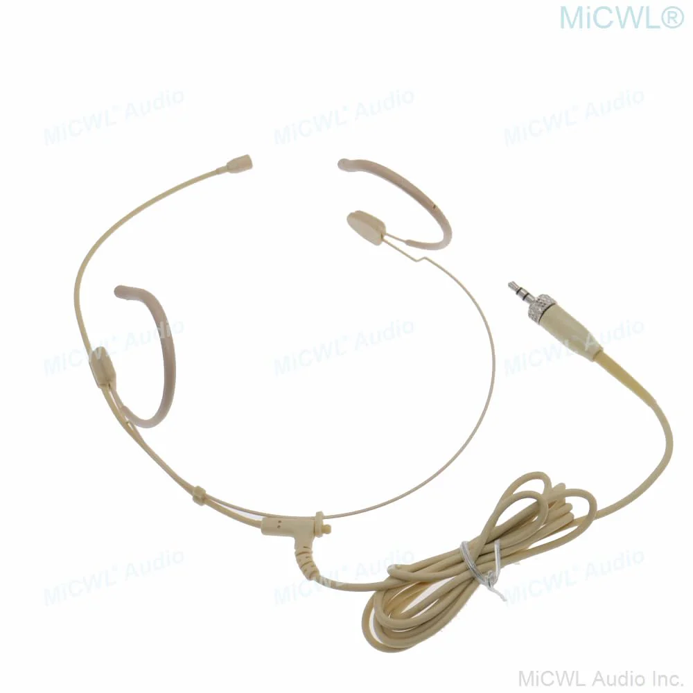 Beige SL6 Strong Cable Ear Hanging Headset Microphone for Sennheiser EW G3 G4 BeltPack Wireless System Omnidirectional Head Mic - Image 6