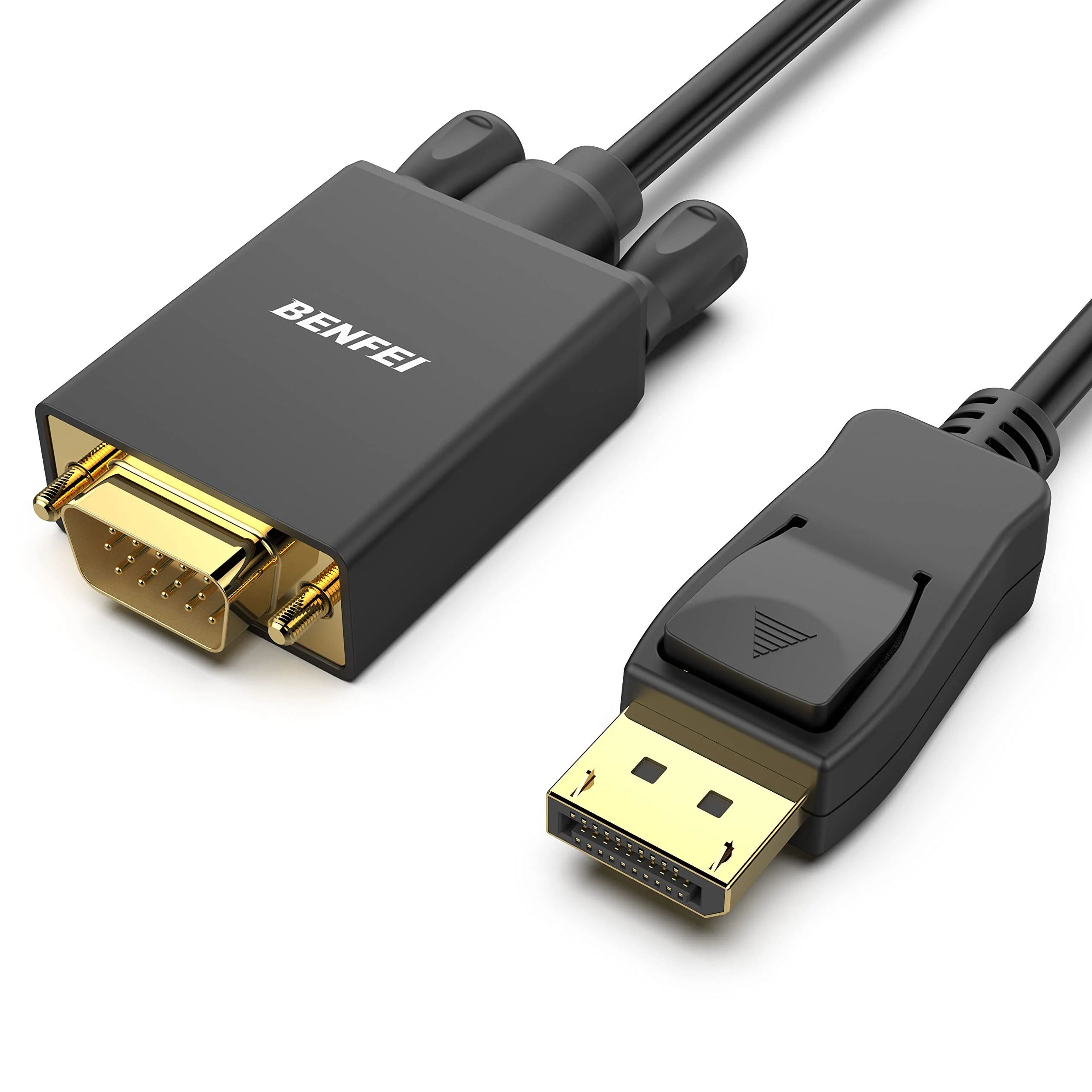 BENFEI DisplayPort to VGA 3 Feet Cable, Uni-Directional DP DisplayPort Computer to VGA Monitor Cable Male to Male Gold-Plated Cord Compatible with Lenovo, Dell, HP, ASUS and Other Brand 1 PACK