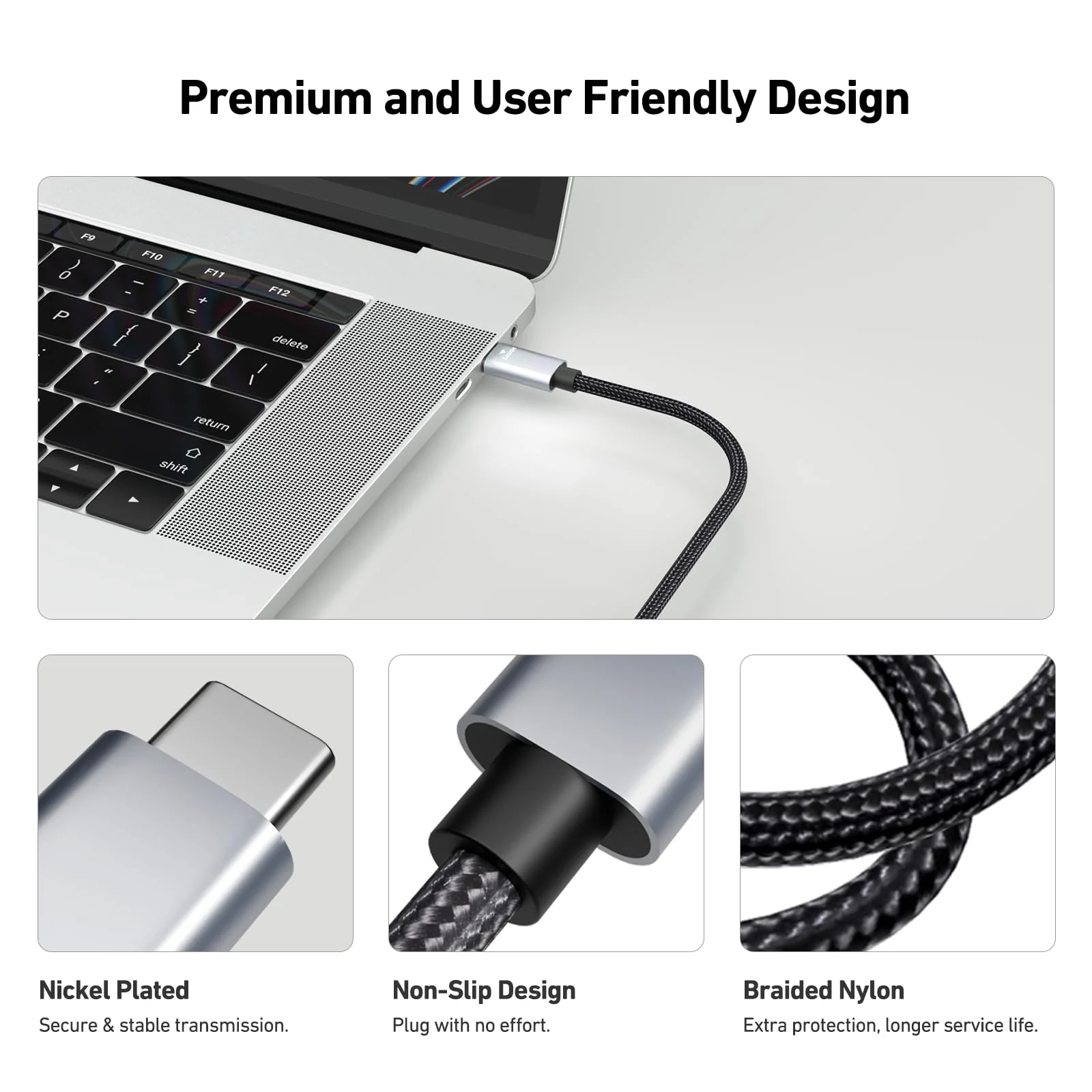 BENFEI USB C to HDMI 3 Feet Cable [4K@60Hz, Aluminum Shell, Nylon Braided], Thunderbolt 3/4/5 Compatible with iPhone 15 Pro/Max, MacBook Pro/Air 2023, iPad Pro, Surface Book 2, Galaxy S23 and More 4K@60Hz 1 PACK - Image 5