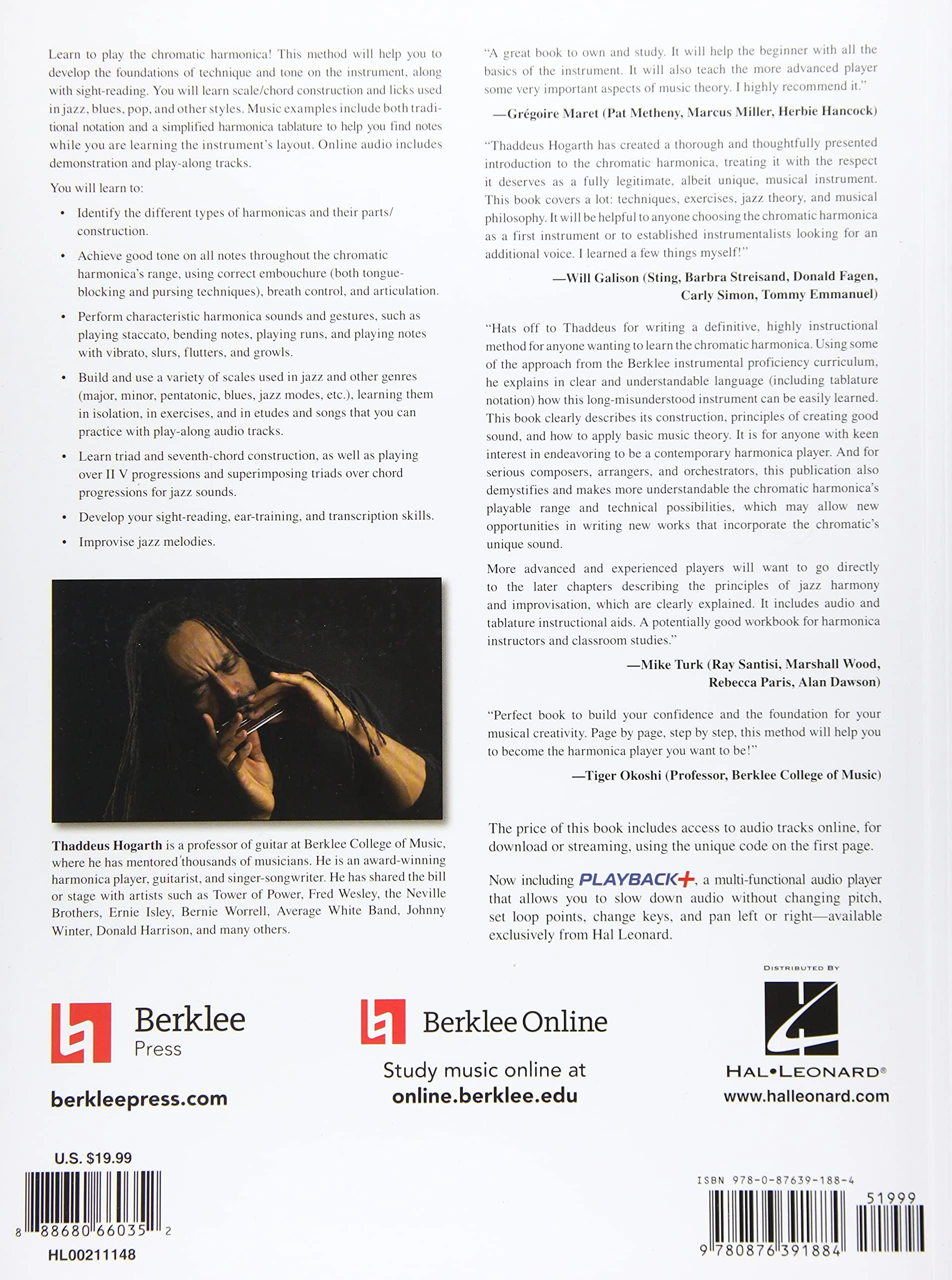 Berklee Chromatic Harmonica Method Foundations for Jazz Songbook with Online Audio | Thaddeus Hogarth | Chromatic Harmonica Instruction for Beginning Players | Notation and Harmonica Tablature - Image 2