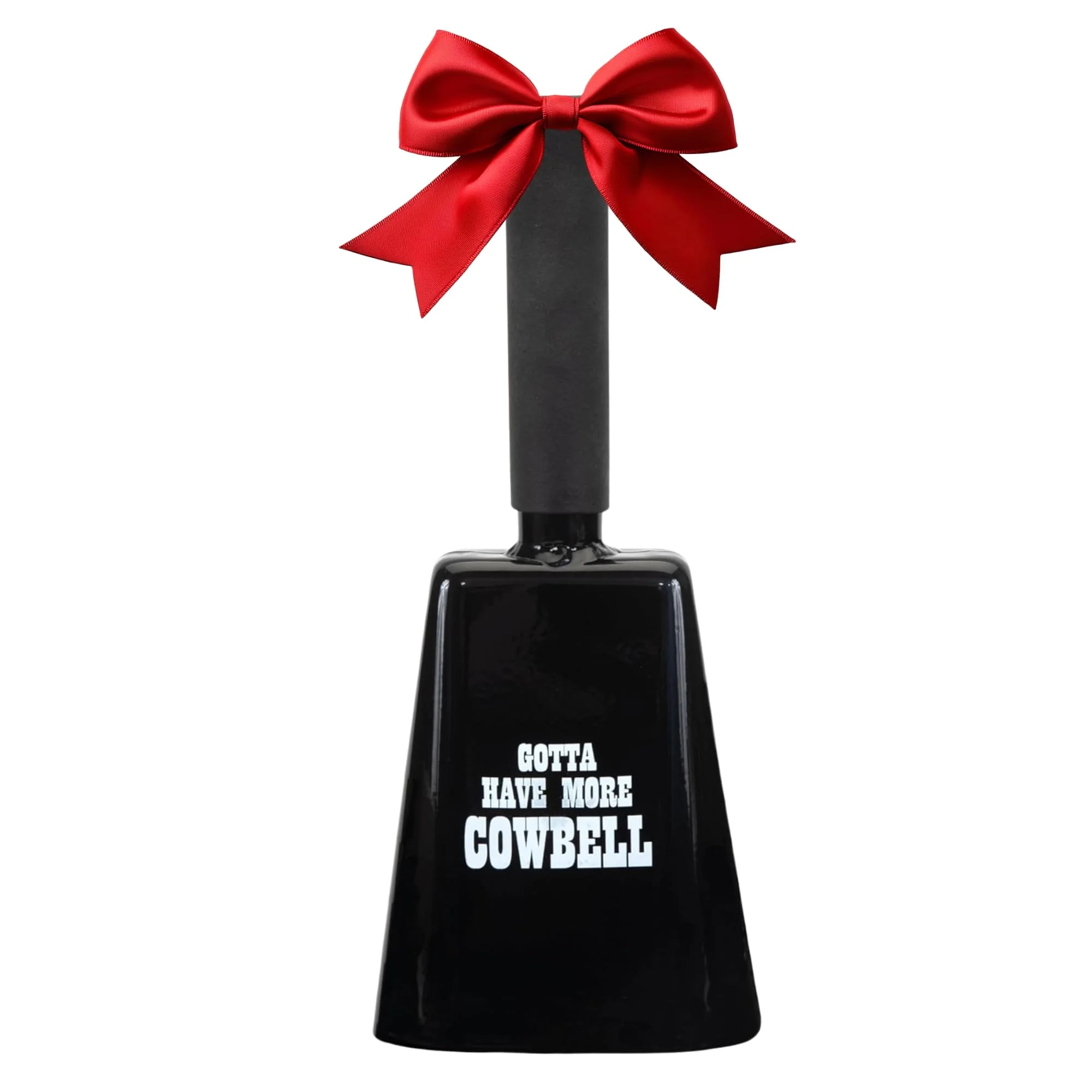 Bevin Bells Yell Bells | Cow Bells with Megaphone | Loud Bell | Attention Getter | Cowbell with Handle | Made of Steel | Ideal for Sports Events, Cheering, Games, Parties and Emergencies | Made in USA GHMC Black