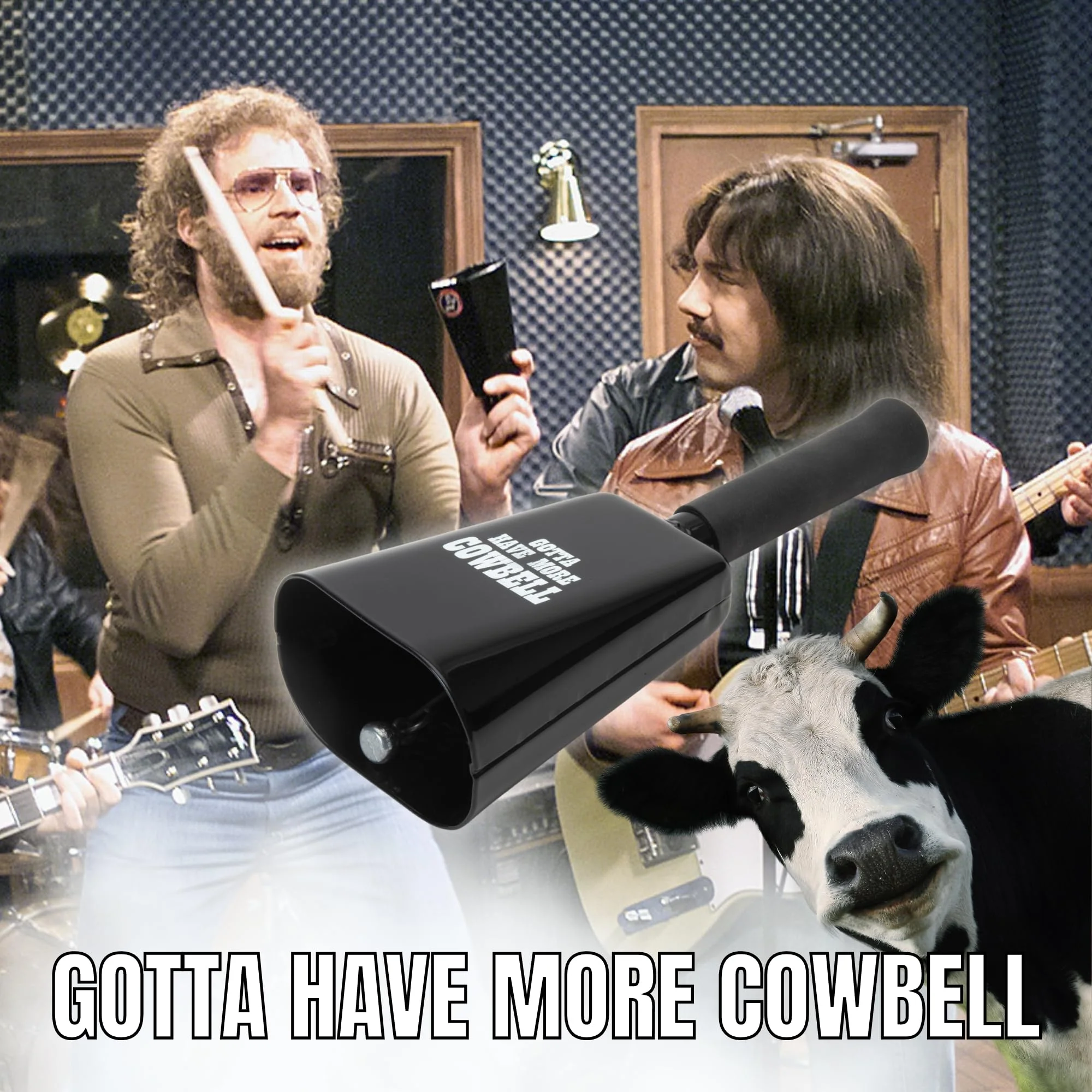 Bevin Bells Yell Bells | Cow Bells with Megaphone | Loud Bell | Attention Getter | Cowbell with Handle | Made of Steel | Ideal for Sports Events, Cheering, Games, Parties and Emergencies | Made in USA GHMC Black - Image 8