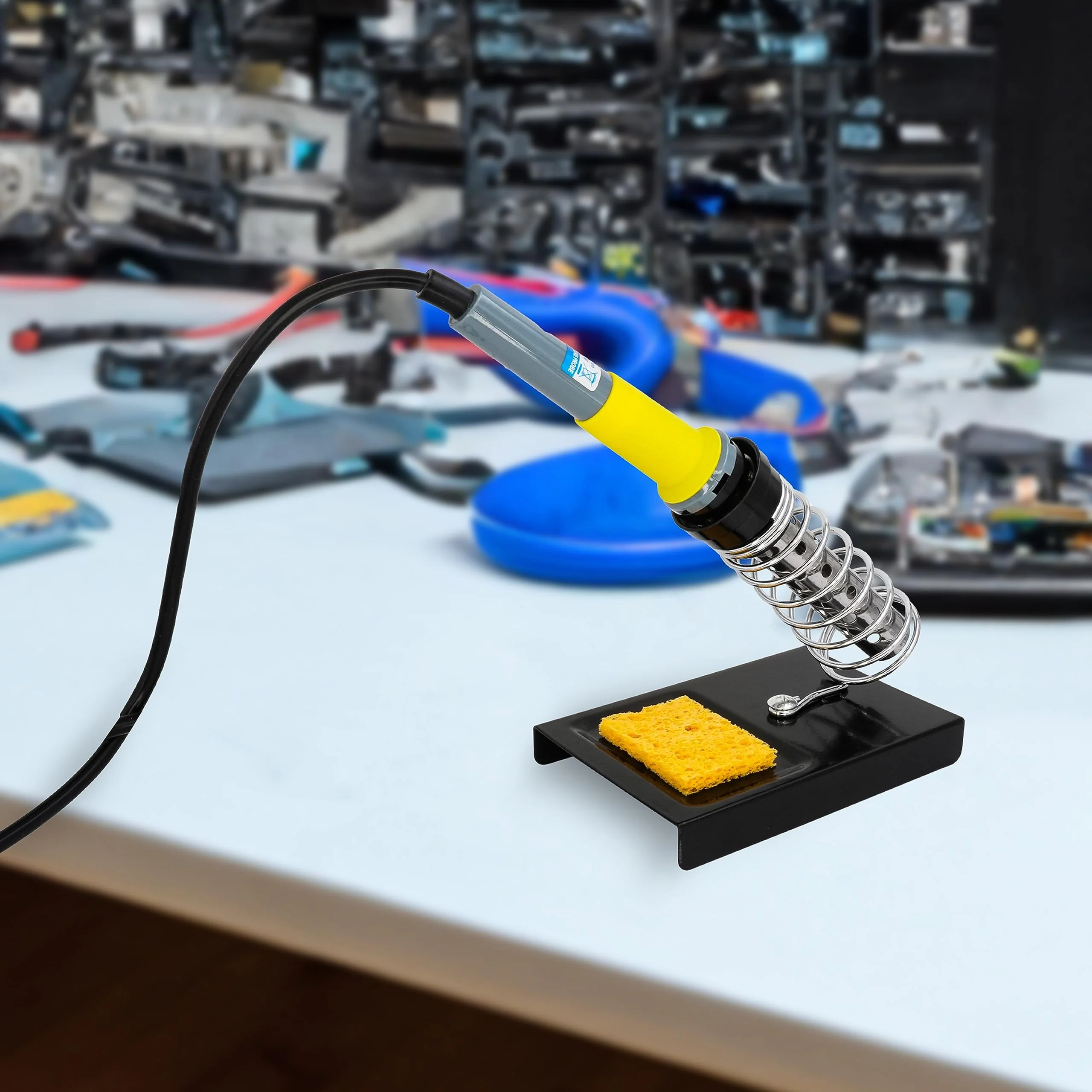 BIGtec Soldering Iron Stand Soldering Iron Holder Stand Soldering Iron Tray with Sponge for Soldering Desoldering - Image 8