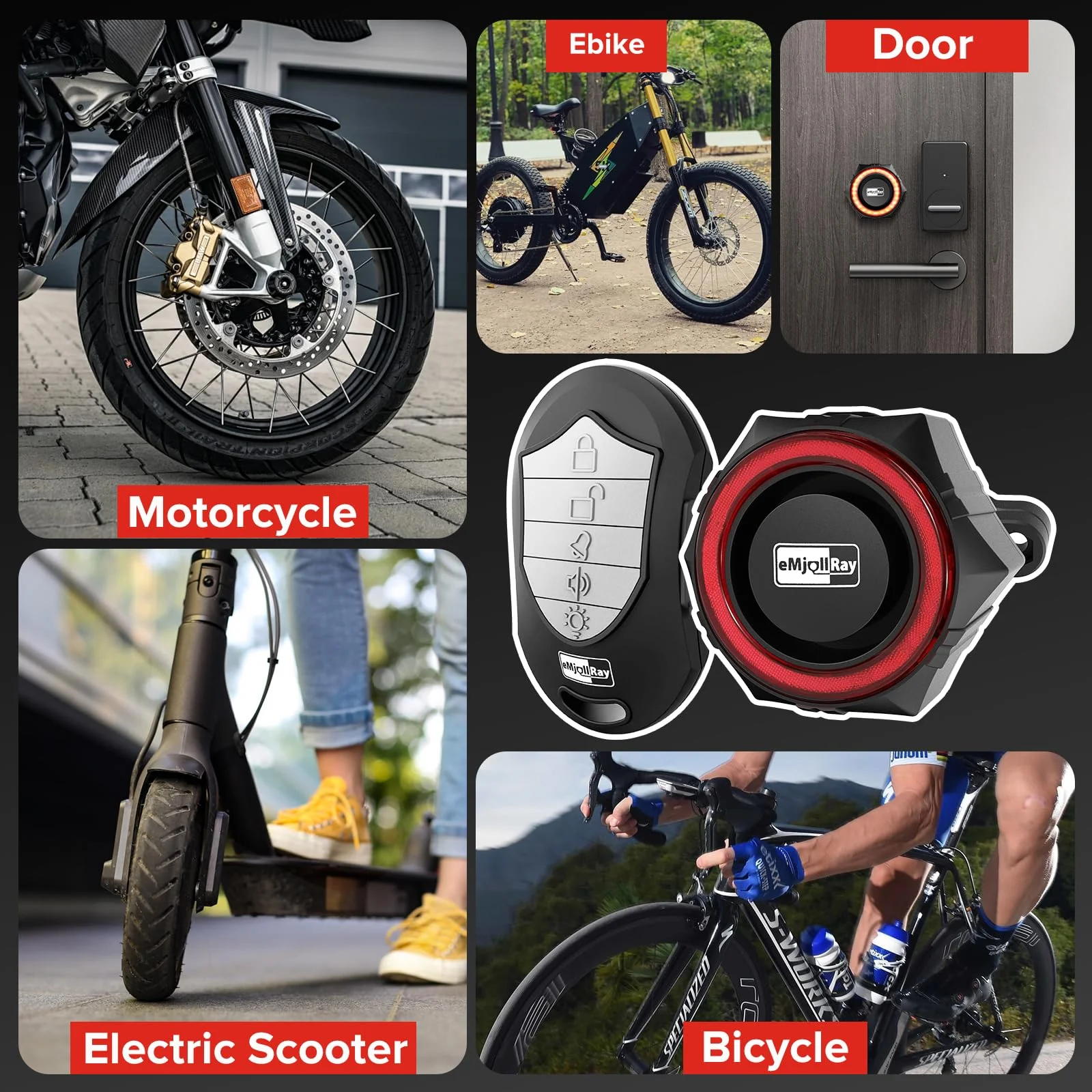 Bike Alarm,110dB Loud Waterproof Wireless E-Bike Alarm with Remote,Anti Theft Alarm Adjustable Volume Motorcycle Alarm Wireless Motion Sensor Alarm for Bicycle, Ebike,Ebike Accessories - Image 6