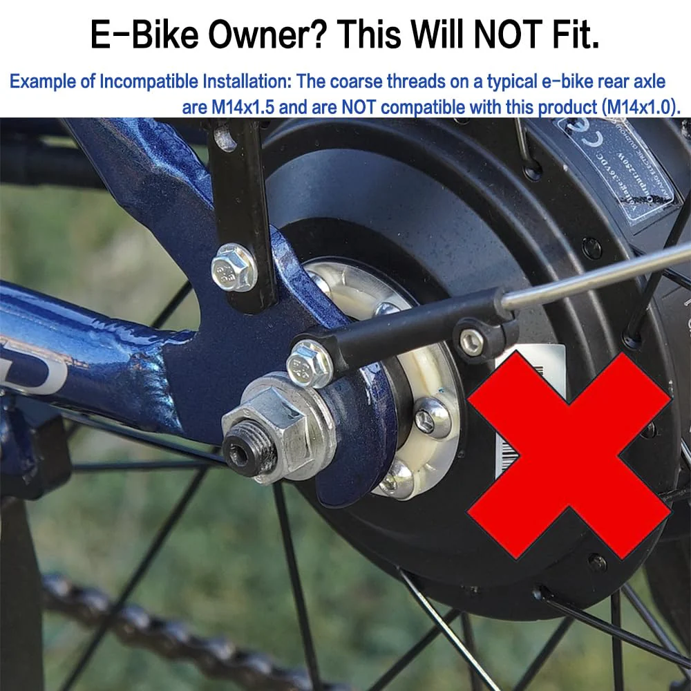 Bike Pegs 4.3" Length,Suitable for 14mm Axles, Freestyle BMX Bicycles,Durable and Stylish Non-Slip Black 1 - Image 5