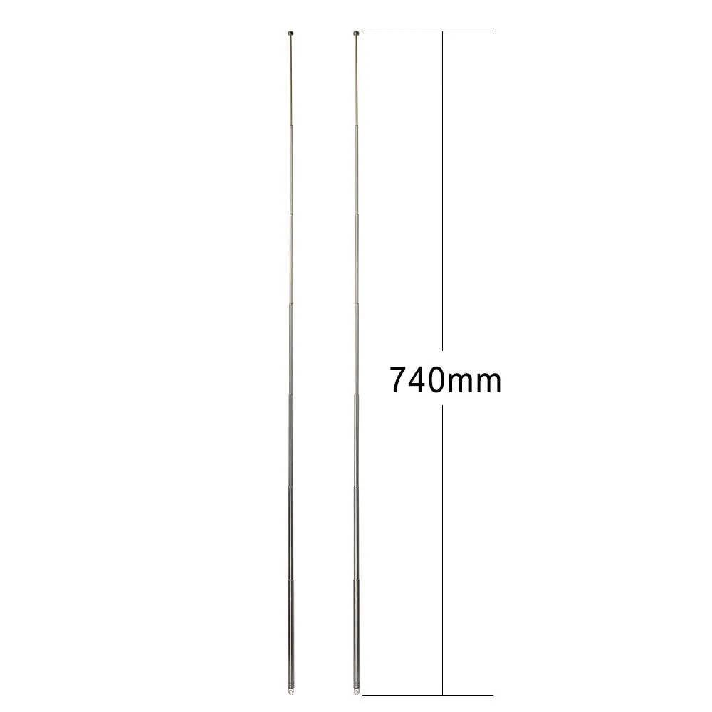 Bingfu 7 Sections Telescopic 74cm AM FM Antenna Portable Radio Antenna Replacement (2-Pack) Compatible with Indoor Portable Radio Home Stereo Receiver AV Audio Vedio Home Theater Receiver TV Tuner Telescopic Antenna - Image 3